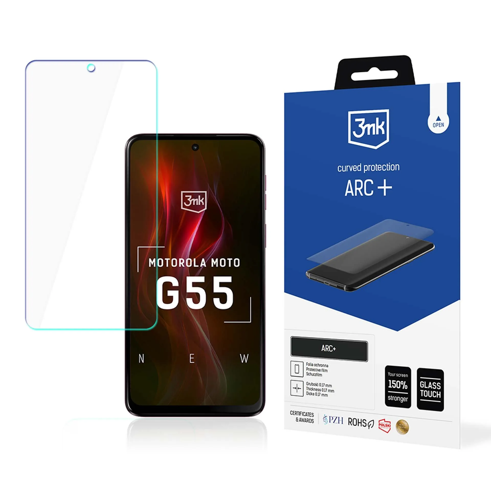Ochranná fólie na Motorola Moto G55 5G - 3mk ARC+
