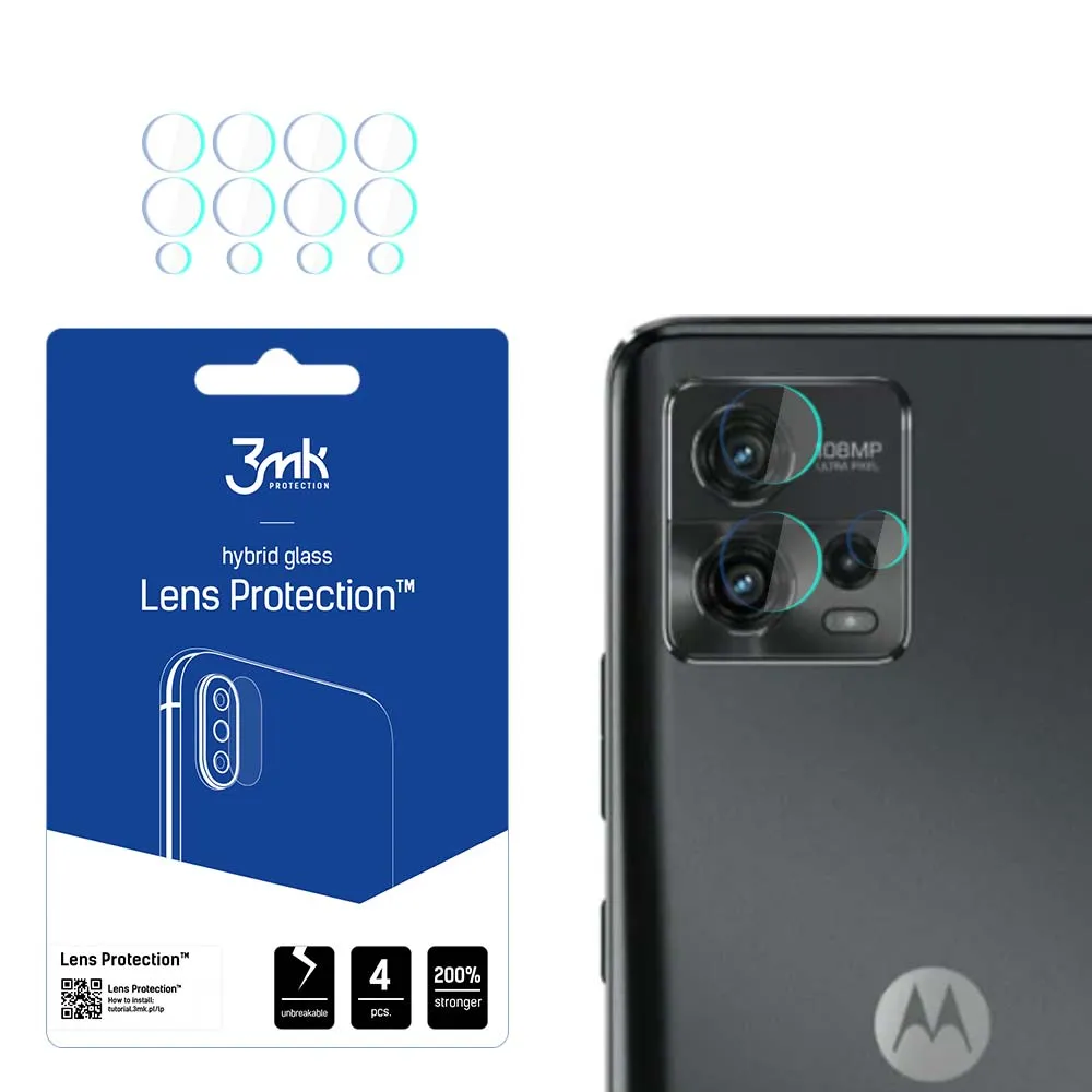 Sklo na objektiv fotoaparátu pro Motorola Moto G72 - 3mk Lens Protection