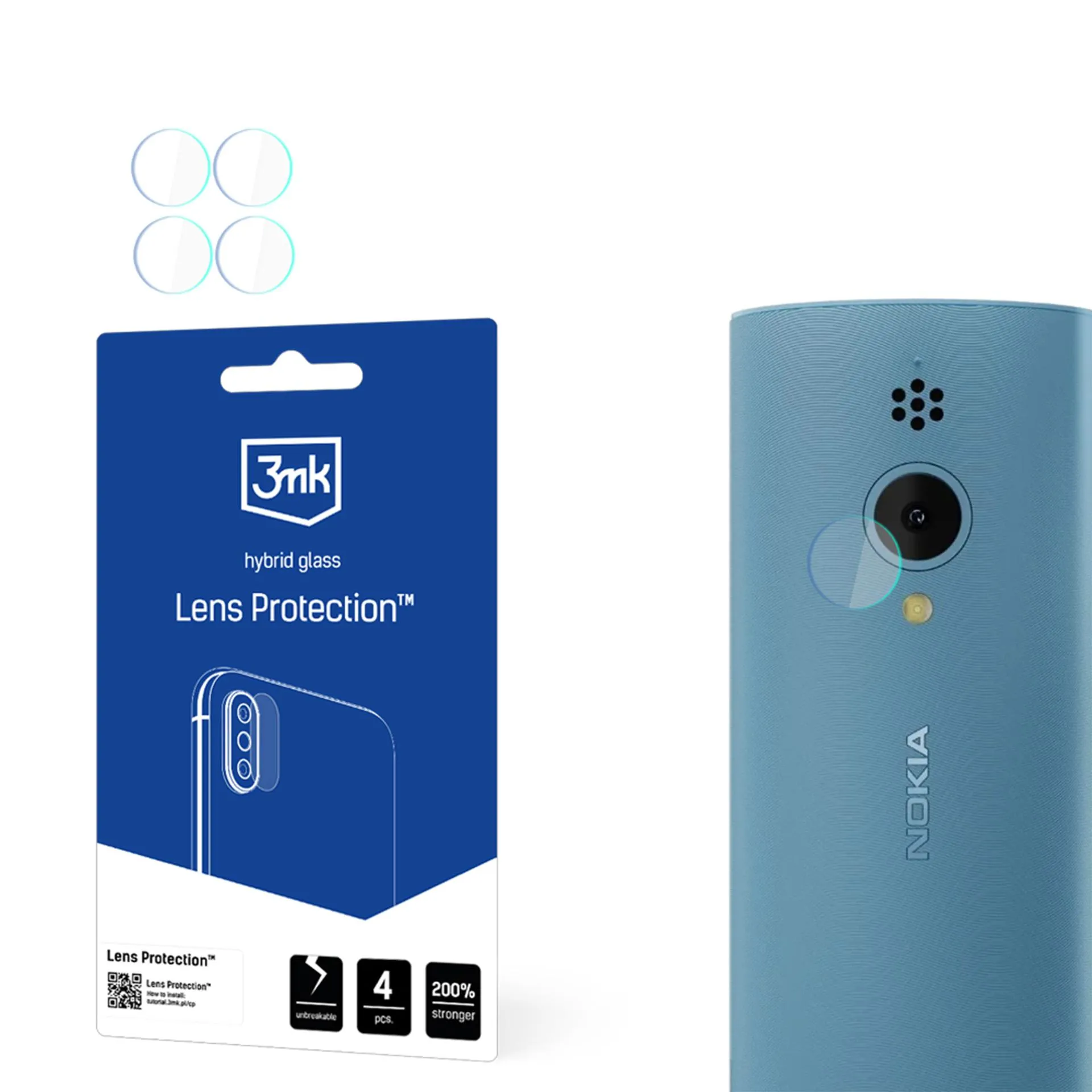 Sklo na objektiv fotoaparátu pro Nokia 150 2023 - 3mk Lens Protection