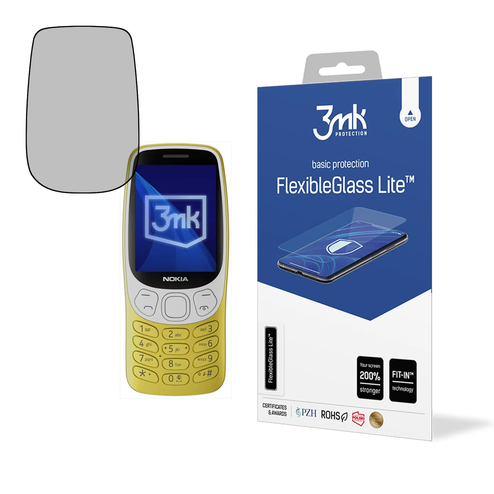 Nerozbitné hybridní sklo na Nokia 3210 4G - 3mk FlexibleGlass Lite