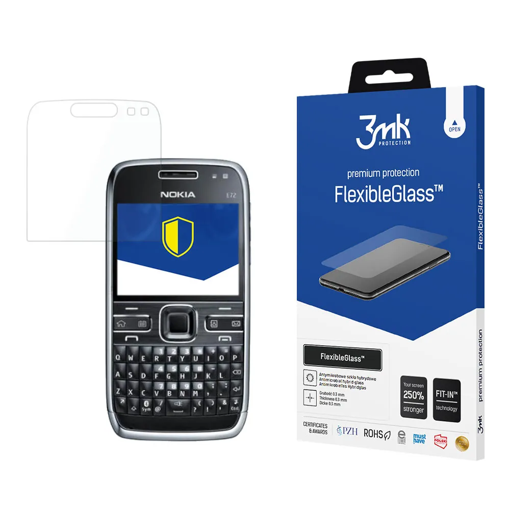 Nerozbitné hybridní sklo na Nokia E72 - 3mk FlexibleGlass™