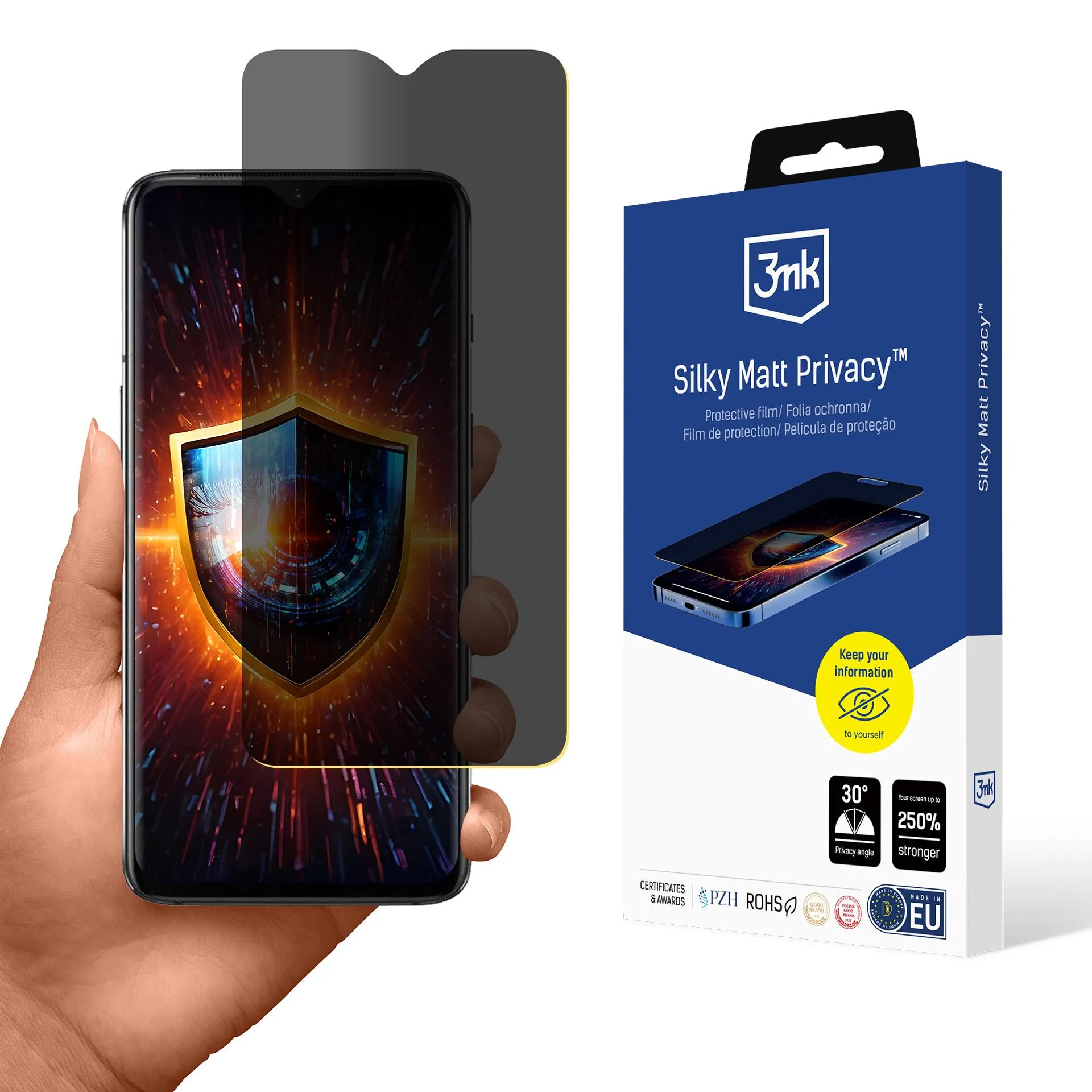 Fólie pro soukromí na OnePlus 7 - 3mk Silky Matt Privacy