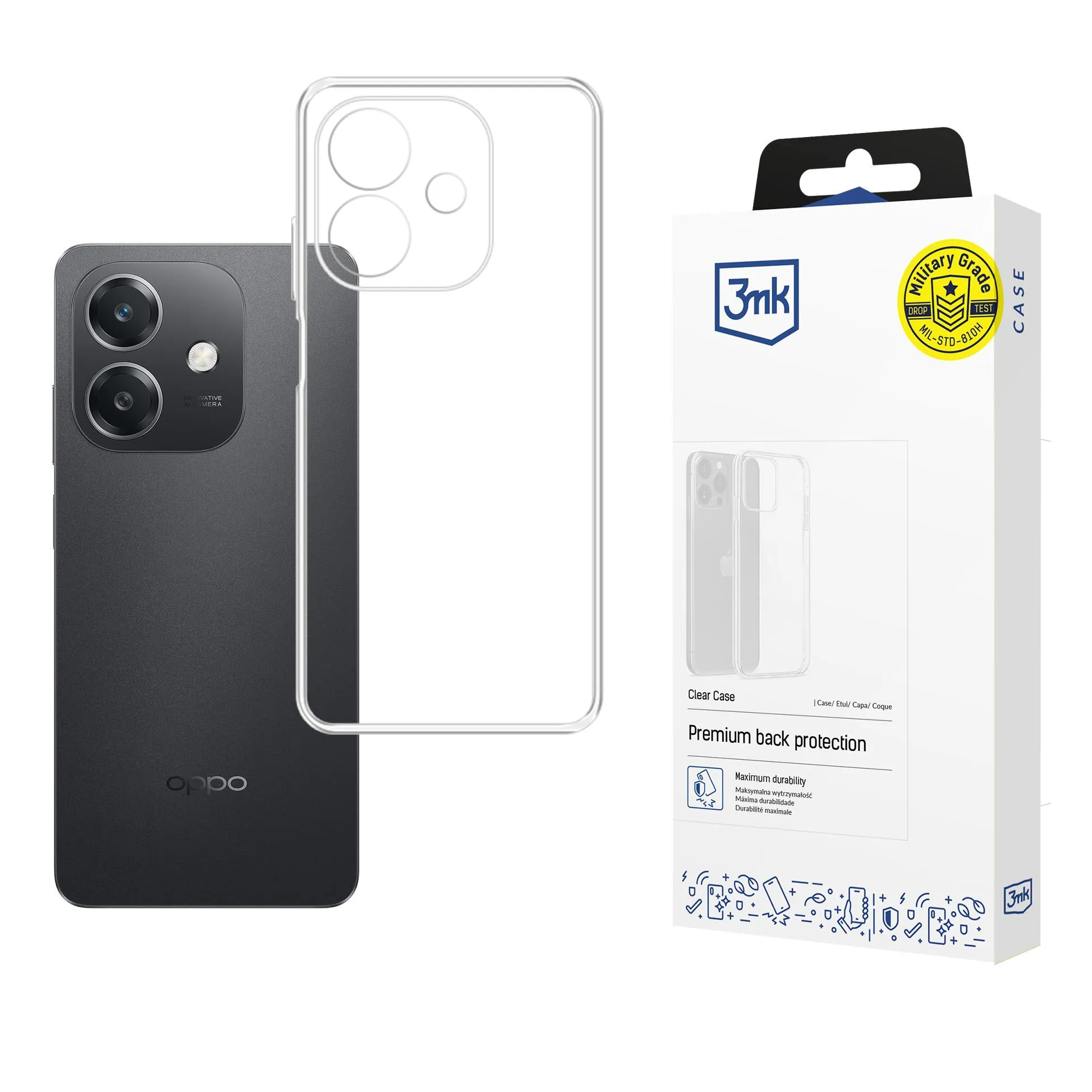 Pouzdro na Oppo A40 / A40M / A3 4G - 3mk Clear Case