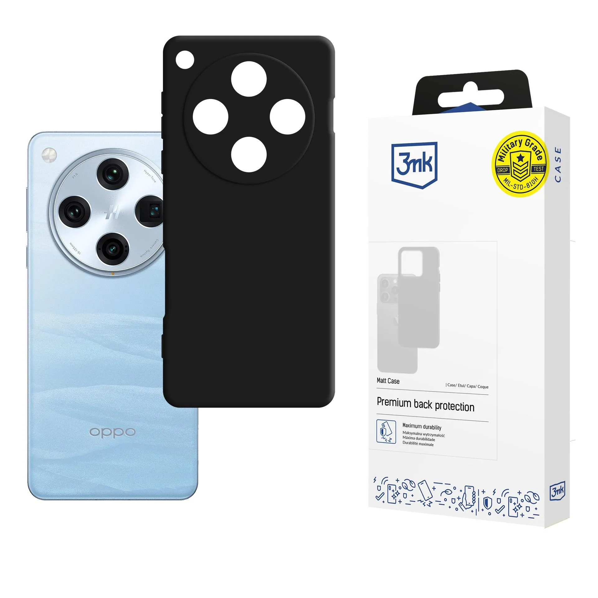 Pouzdro na Oppo Find X8 Pro - 3mk Matt Case Černá