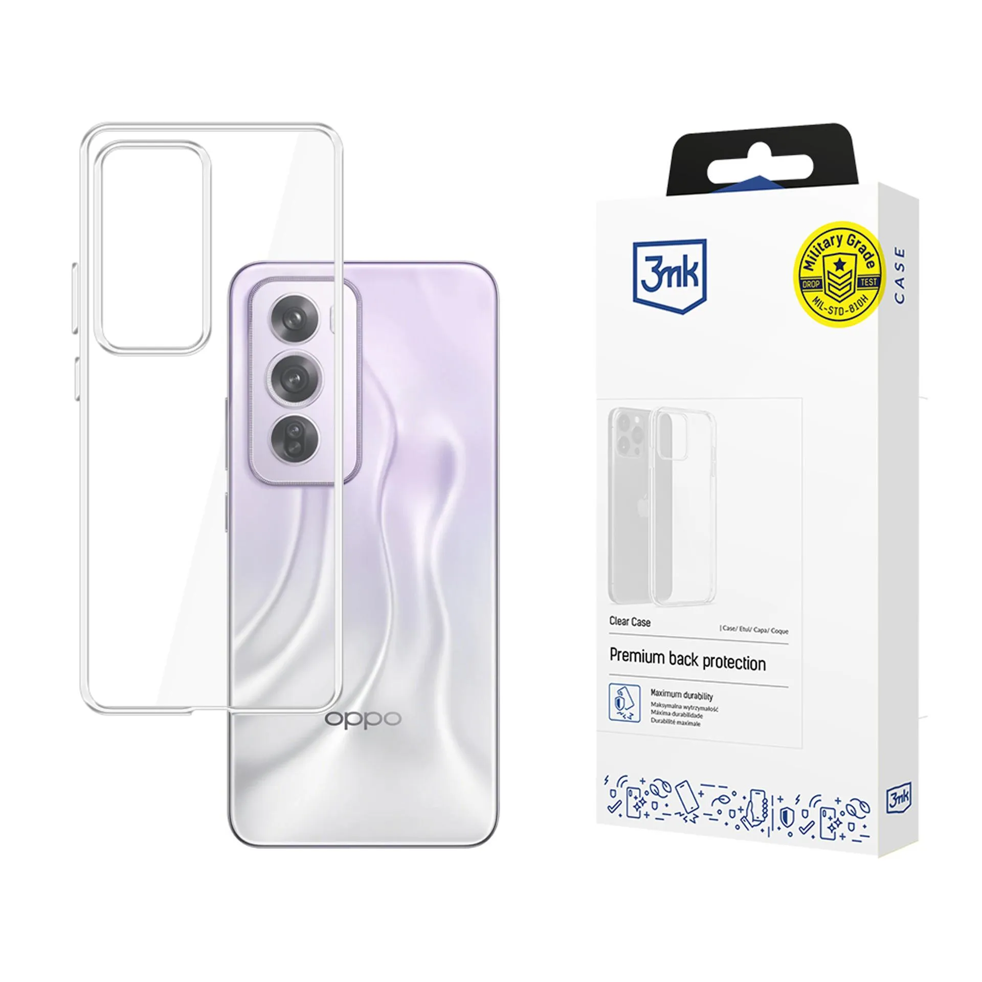 Pouzdro na Oppo Reno 12  - 3mk Clear Case