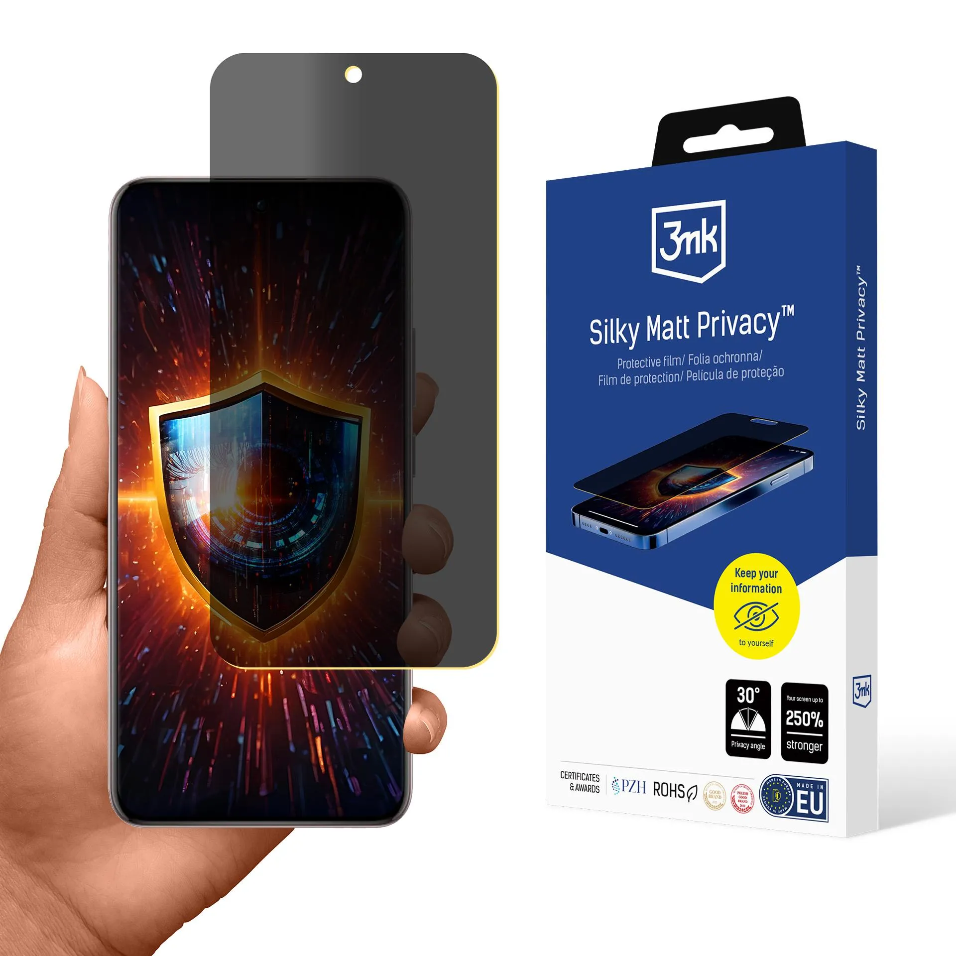 Fólie pro soukromí na Oppo Reno 13 - 3mk Silky Matt Privacy