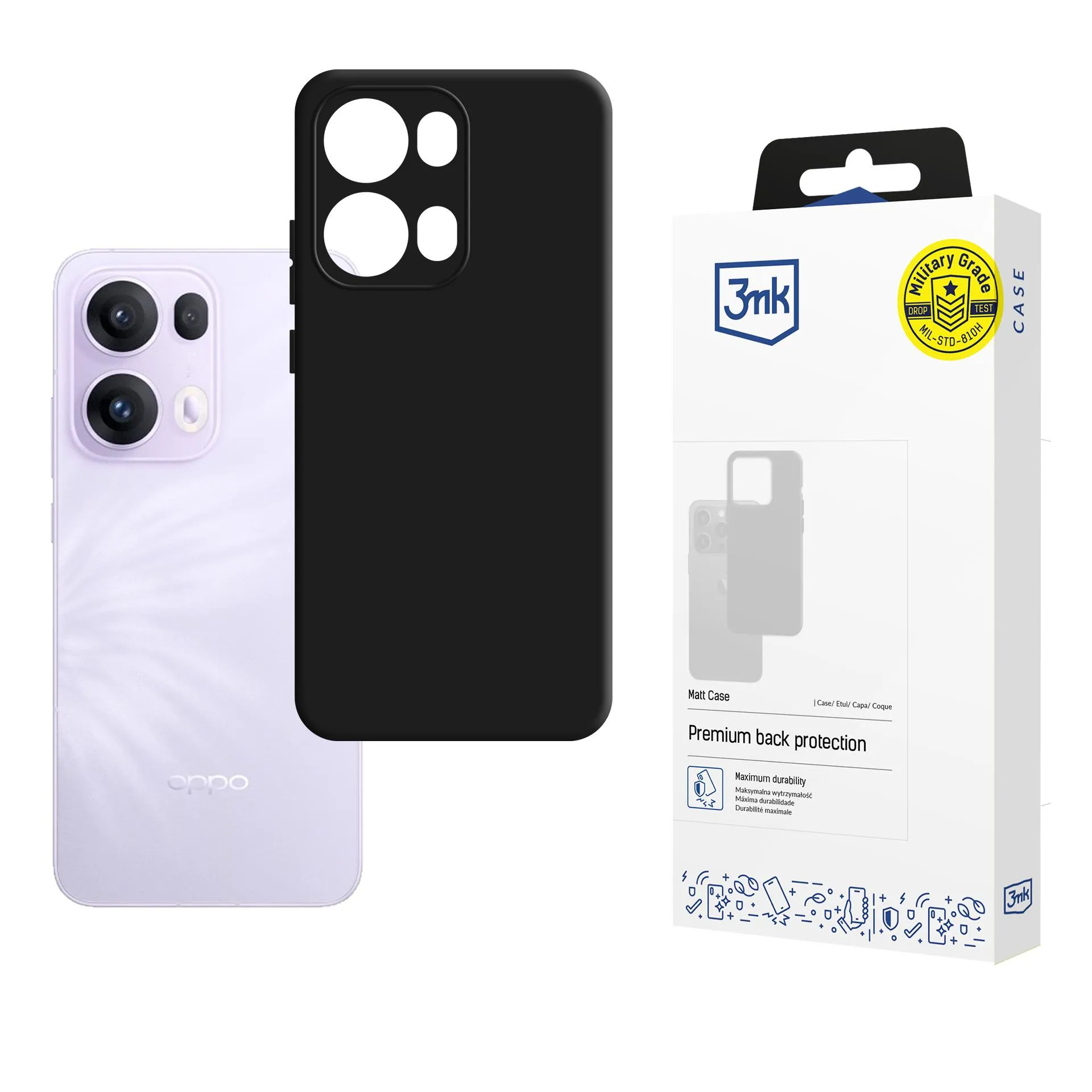 Pouzdro na Oppo Reno 13 Pro - 3mk Matt Case Černá