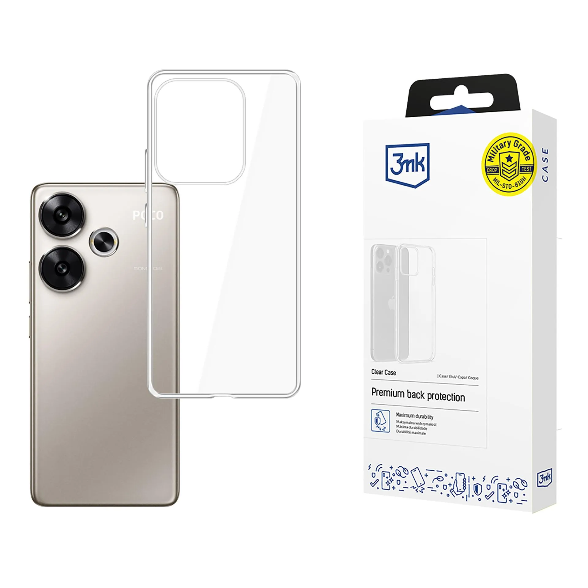 Pouzdro na Poco F6 - 3mk Clear Case