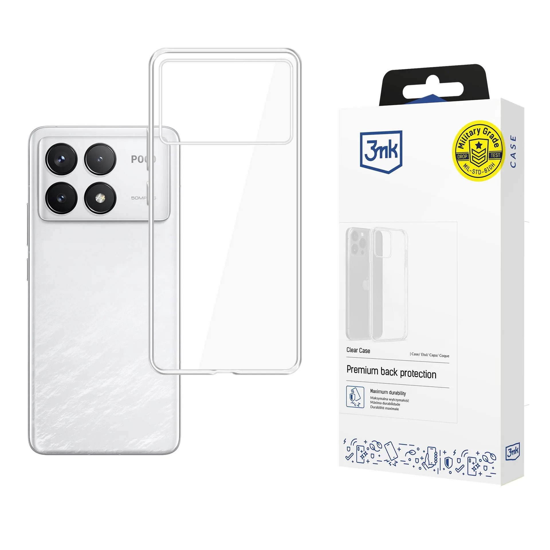 Pouzdro na Poco F6 Pro - 3mk Clear Case