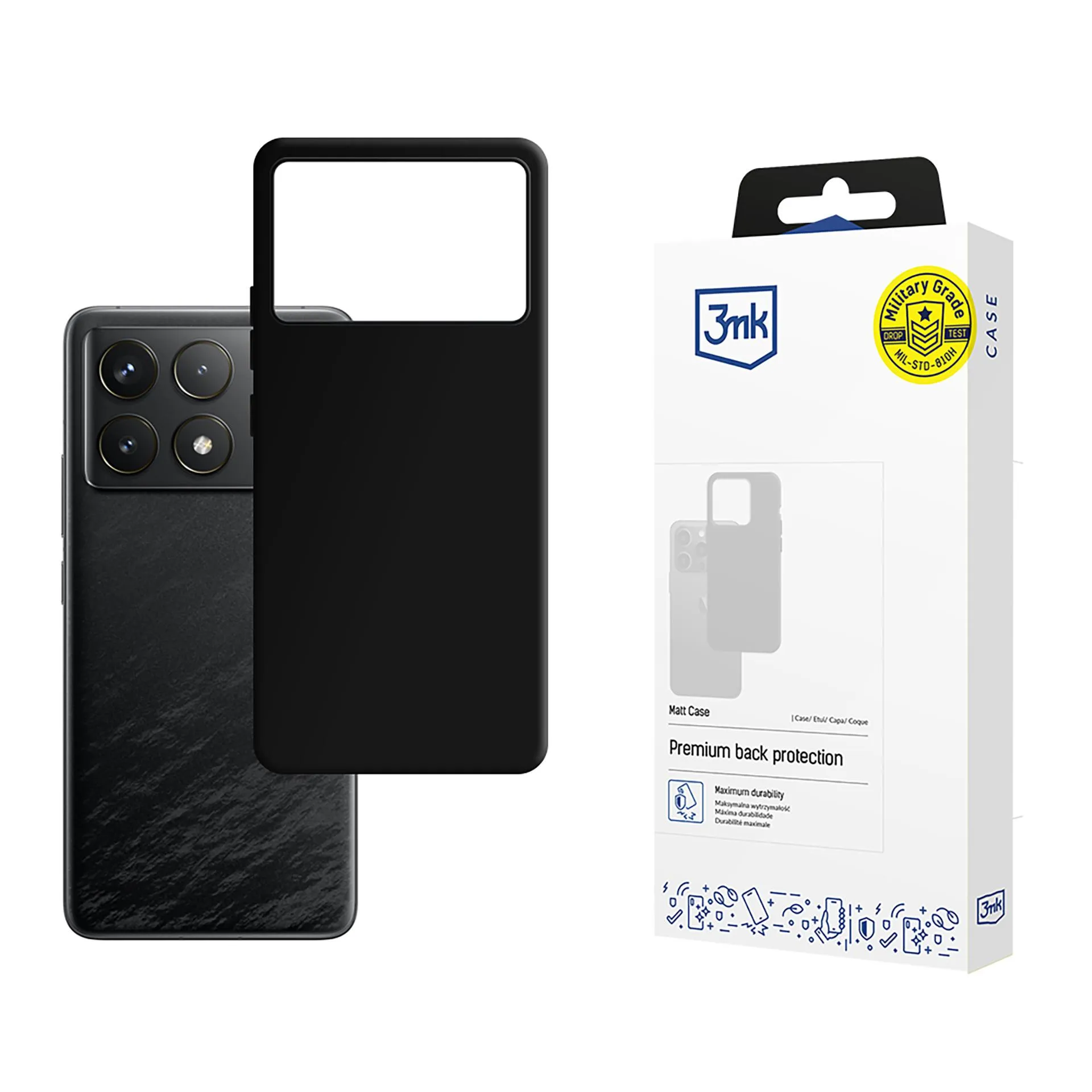 Pouzdro na Poco F6 Pro - 3mk Matt Case Černá