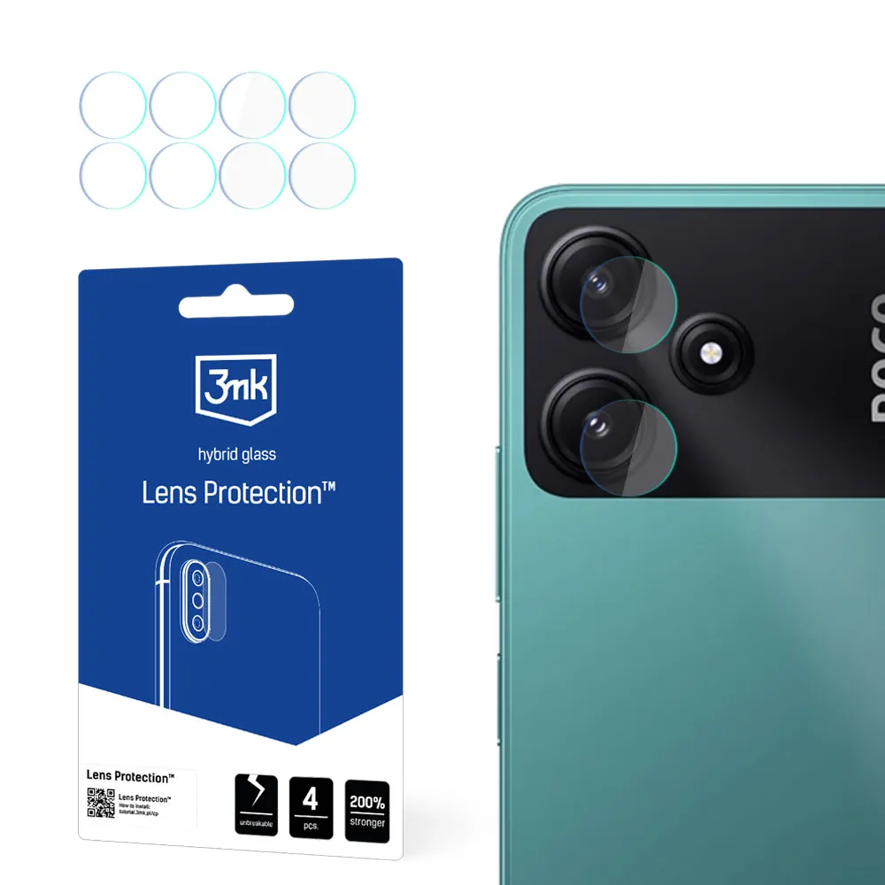 Sklo na objektiv fotoaparátu pro Poco M6 Pro 5G - 3mk Lens Protection