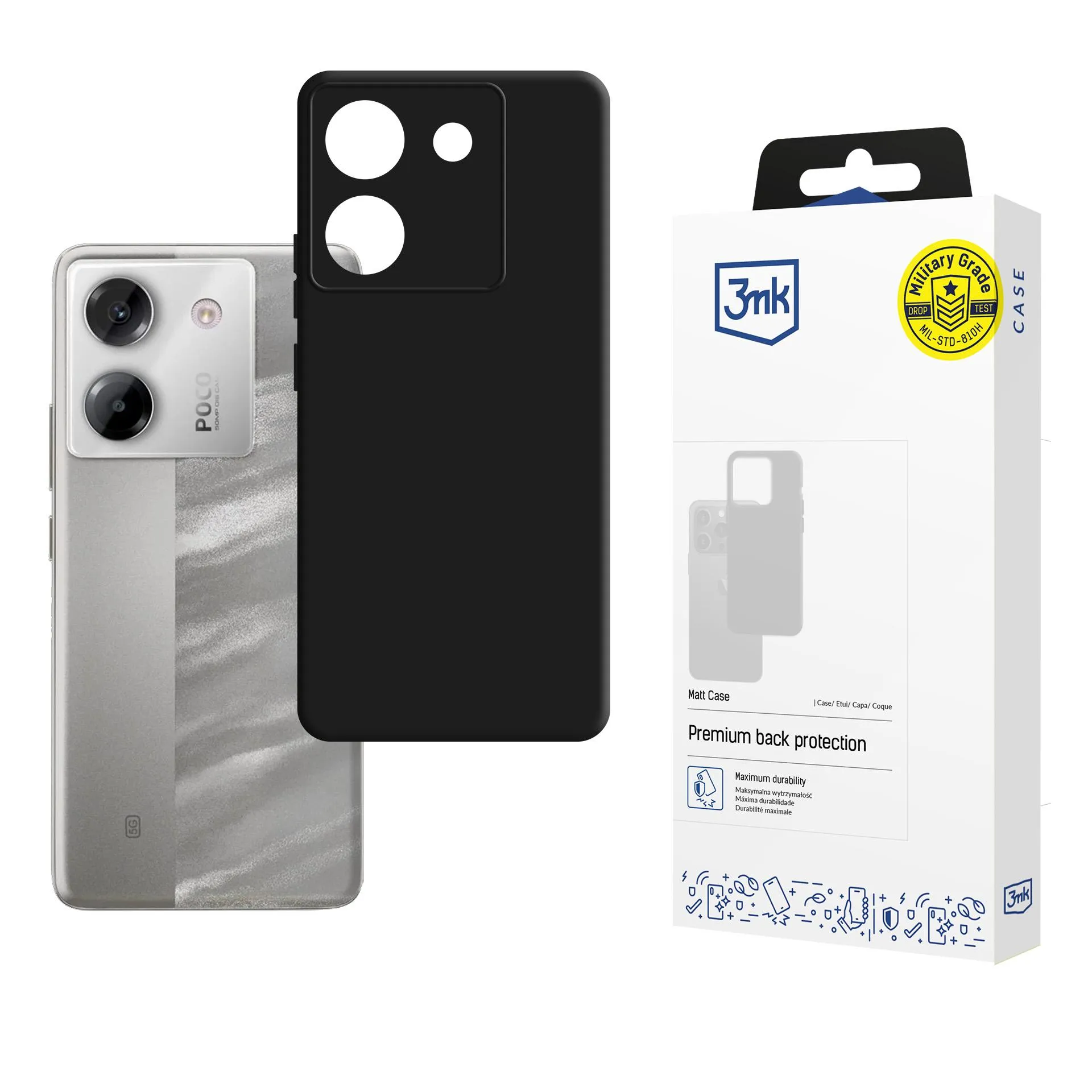 Pouzdro na POCO M7 Pro 5G - 3mk Matt Case Černá