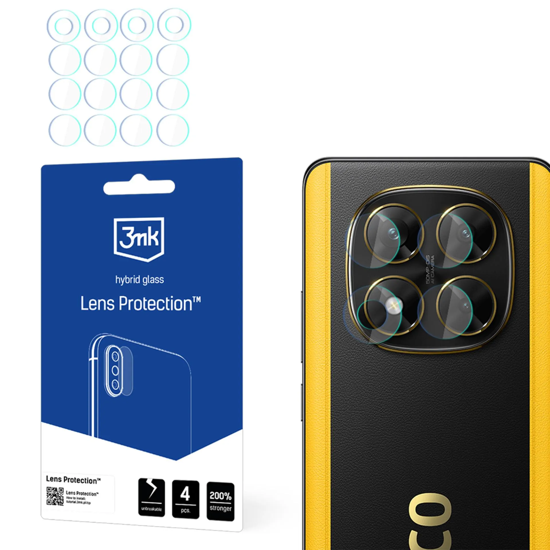 Sklo na objektiv fotoaparátu pro Poco X7 - 3mk Lens Protection