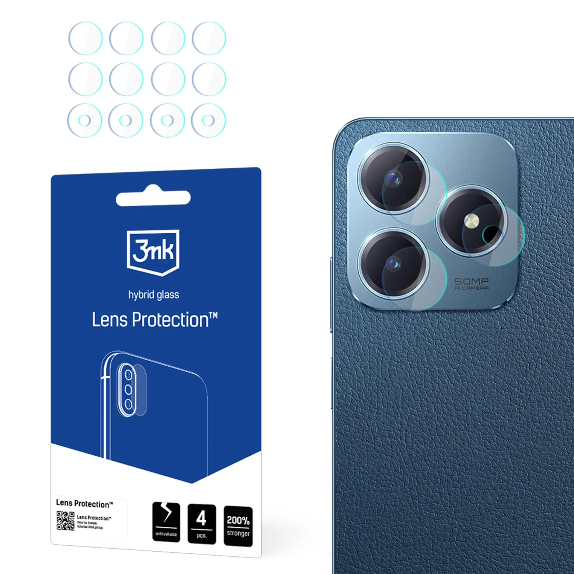 Sklo na objektiv fotoaparátu pro Realme C63 - 3mk Lens Protection