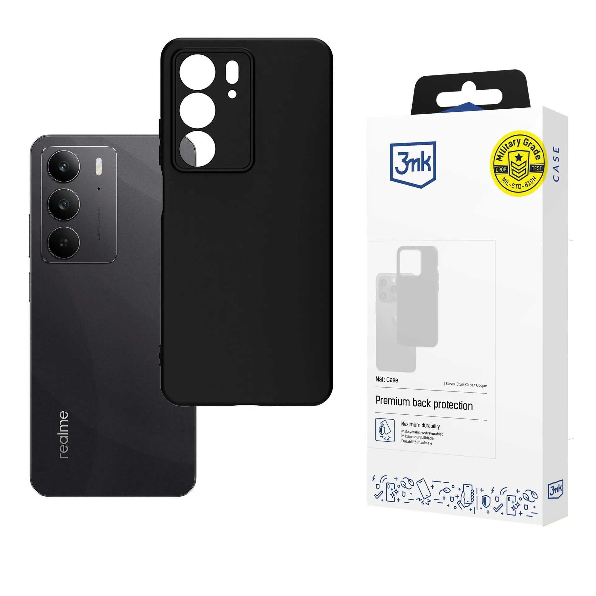 Pouzdro na Realme C75 - 3mk Matt Case Černá