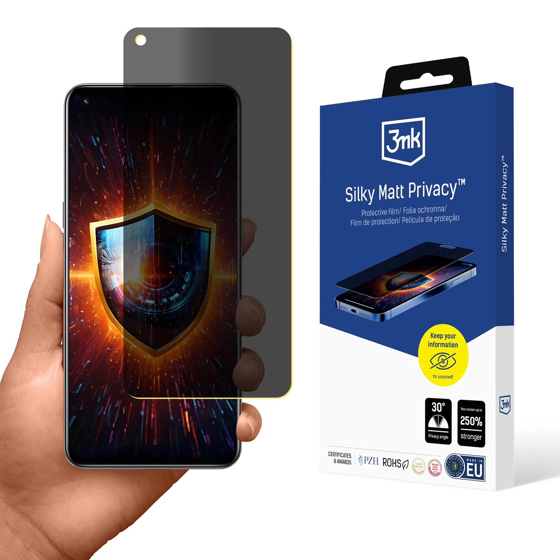 Fólie pro soukromí na Realme GT Master - 3mk Silky Matt Privacy