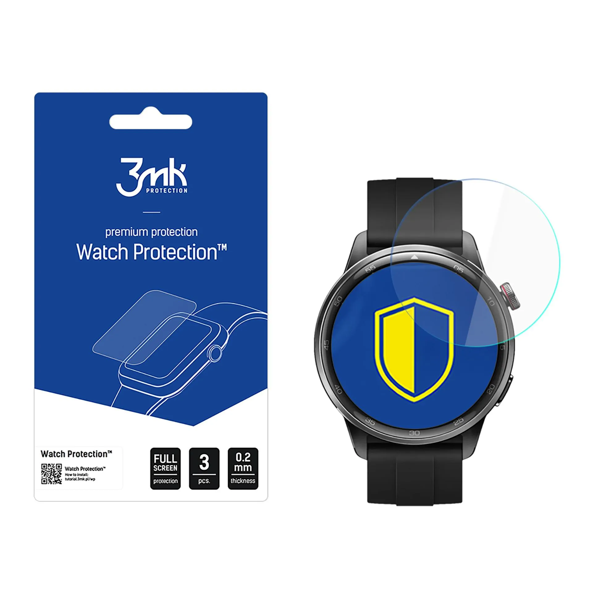 Ochranná fólie na displej chytrých hodinek Realme Watch S2 - 3mk Watch Protection