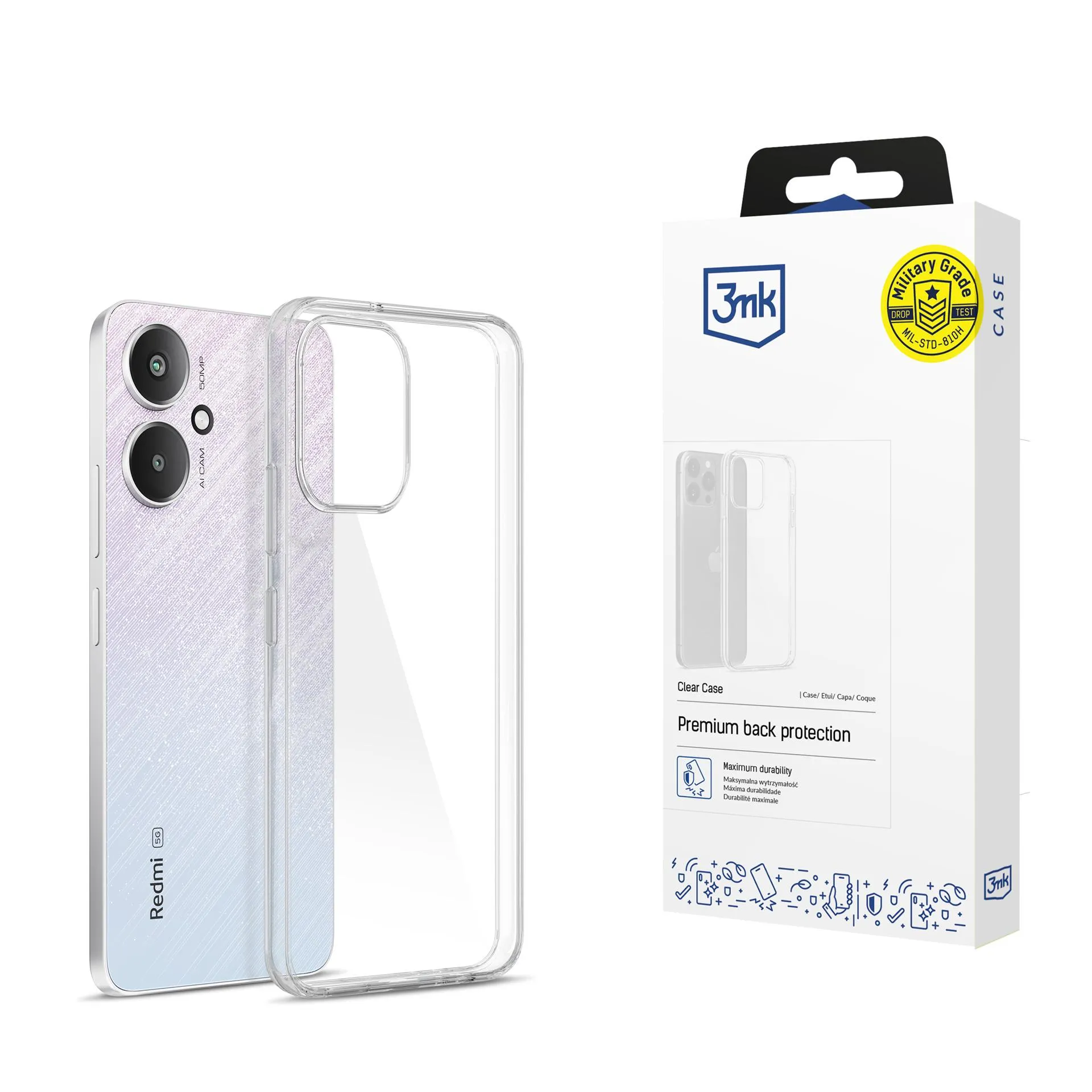 Pouzdro na Redmi 13C 5G - 3mk Clear Case