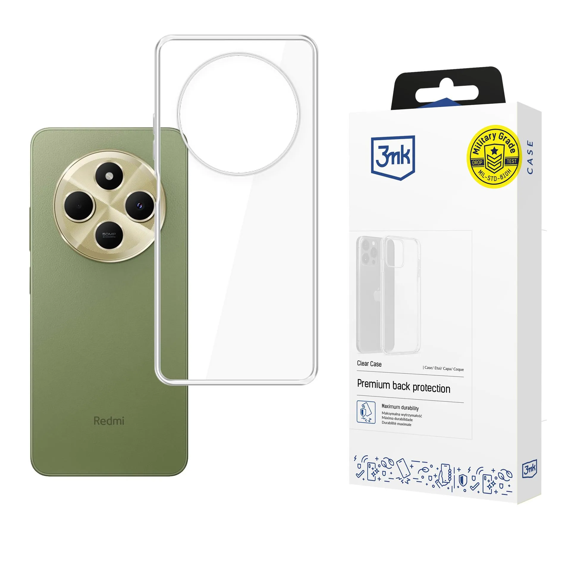 Pouzdro na Redmi 14C / Redmi A4 5G - 3mk Clear Case