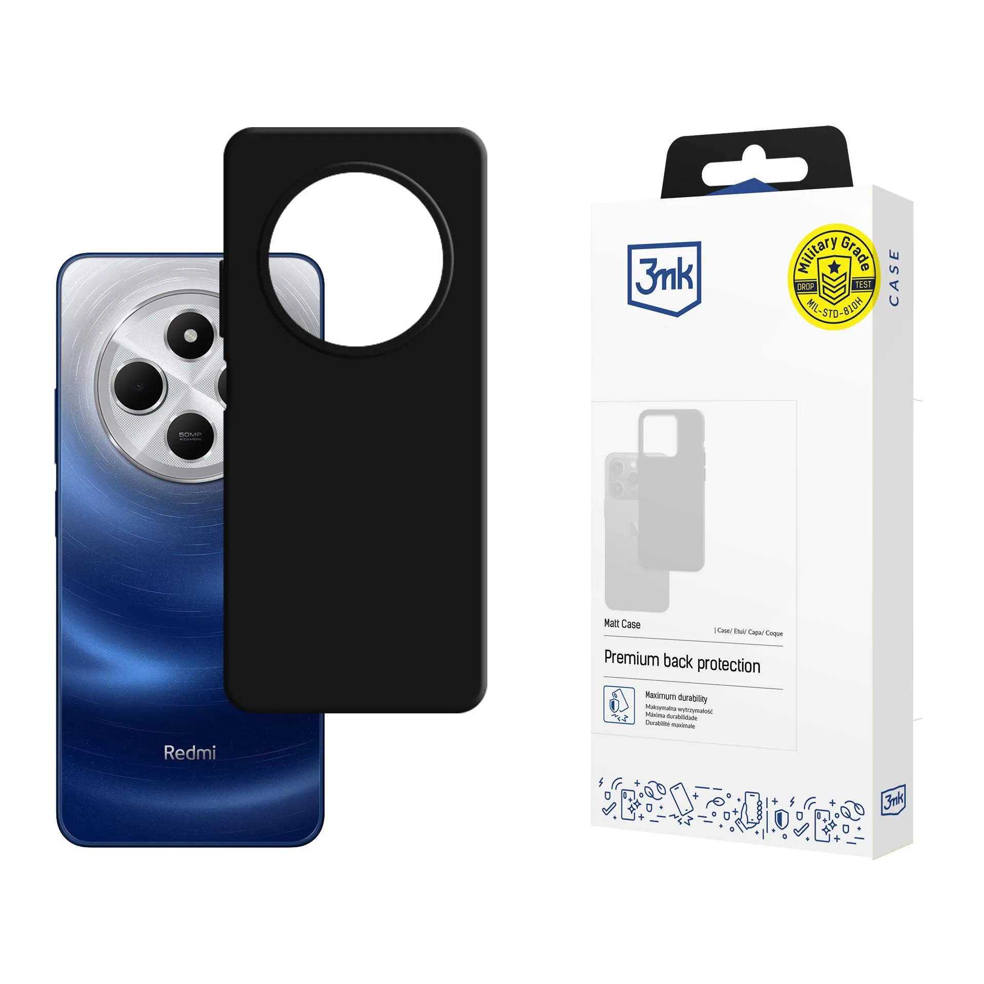 Pouzdro na Redmi 14C / Redmi A4 5G - 3mk Matt Case Černá