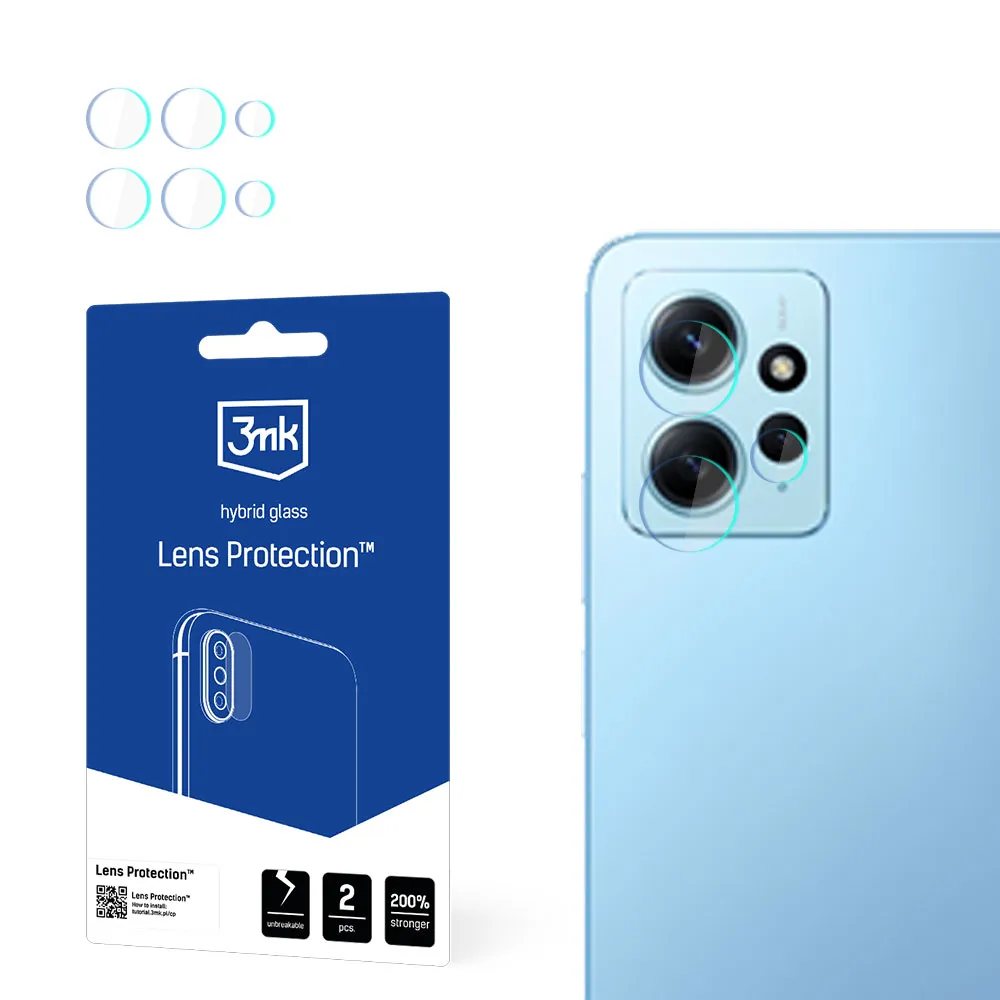 Sklo na objektiv fotoaparátu pro Redmi Note 12 4G - 3mk Lens Protection
