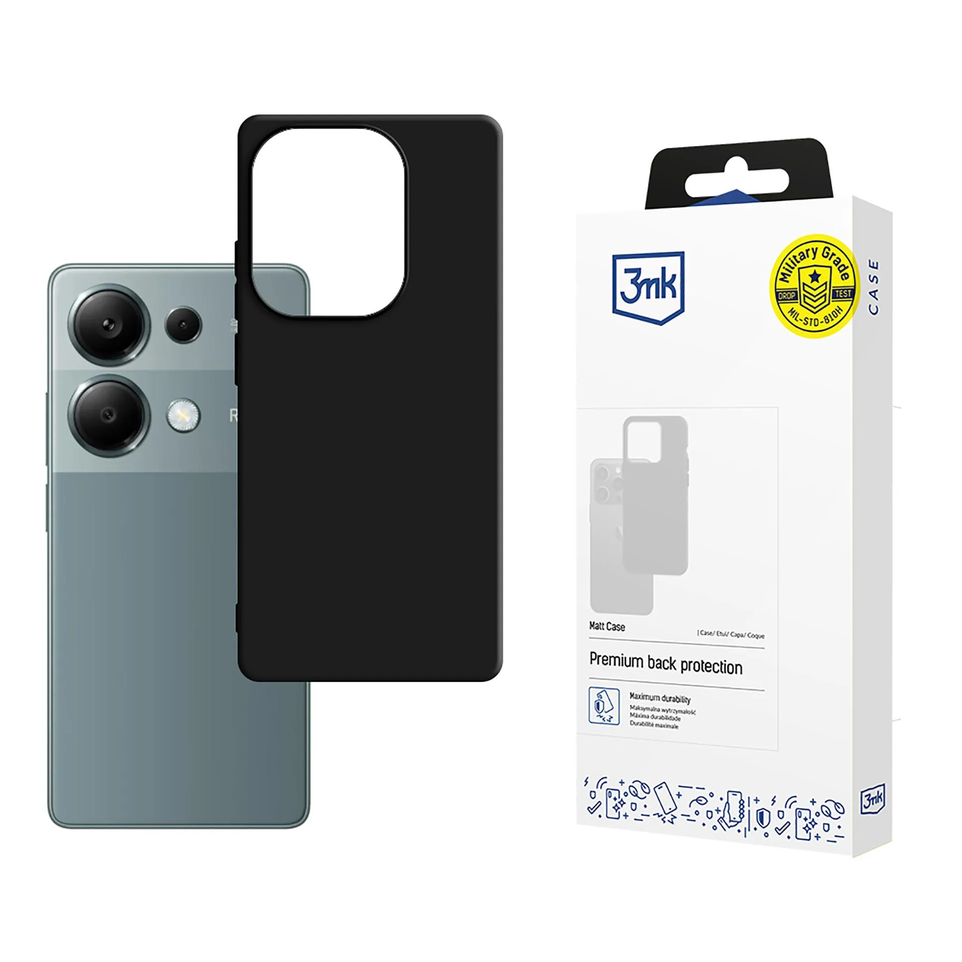 Pouzdro na Redmi Note 13 Pro 4G - 3mk Matt Case Černá