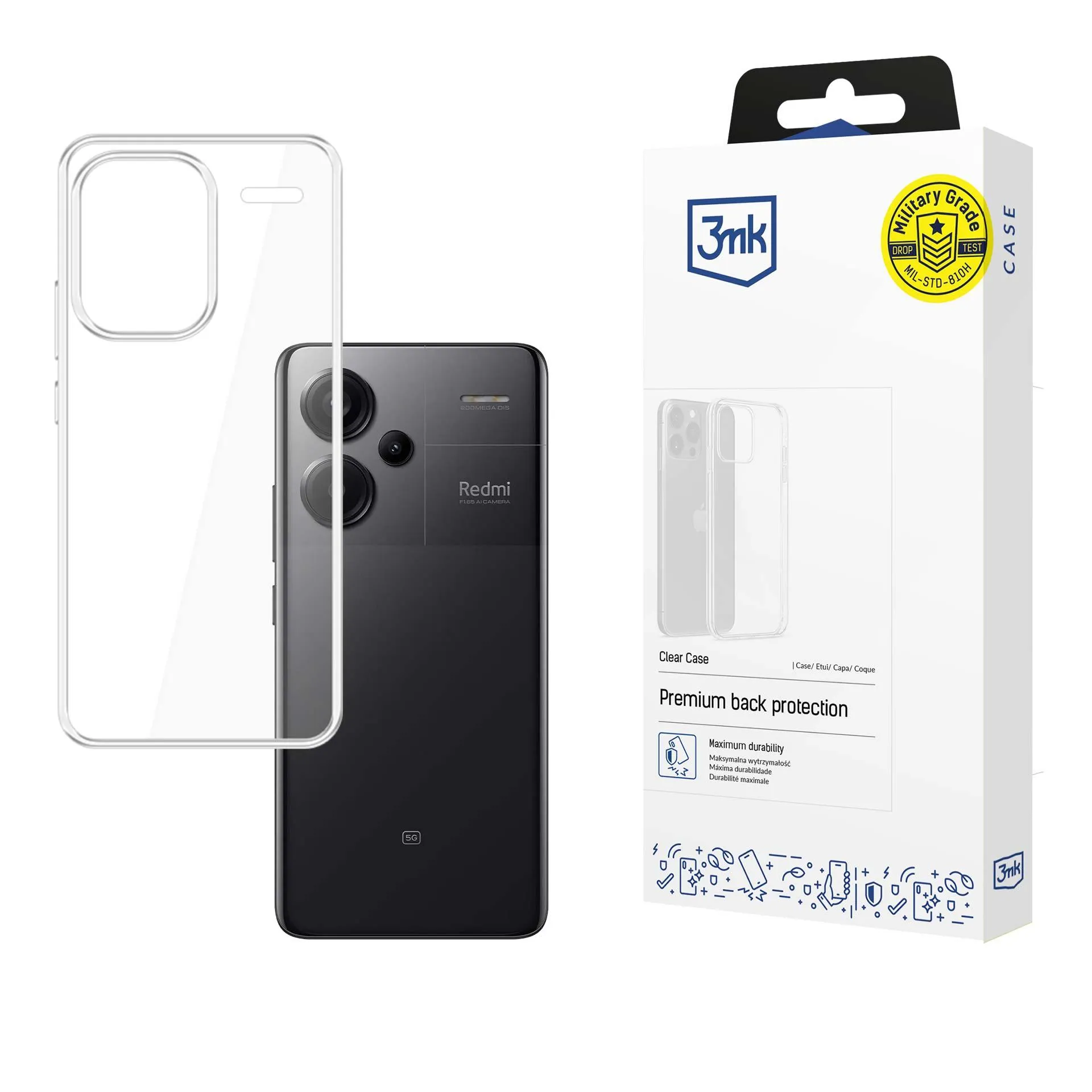 Pouzdro na Redmi Note 13 Pro+ - 3mk Clear Case