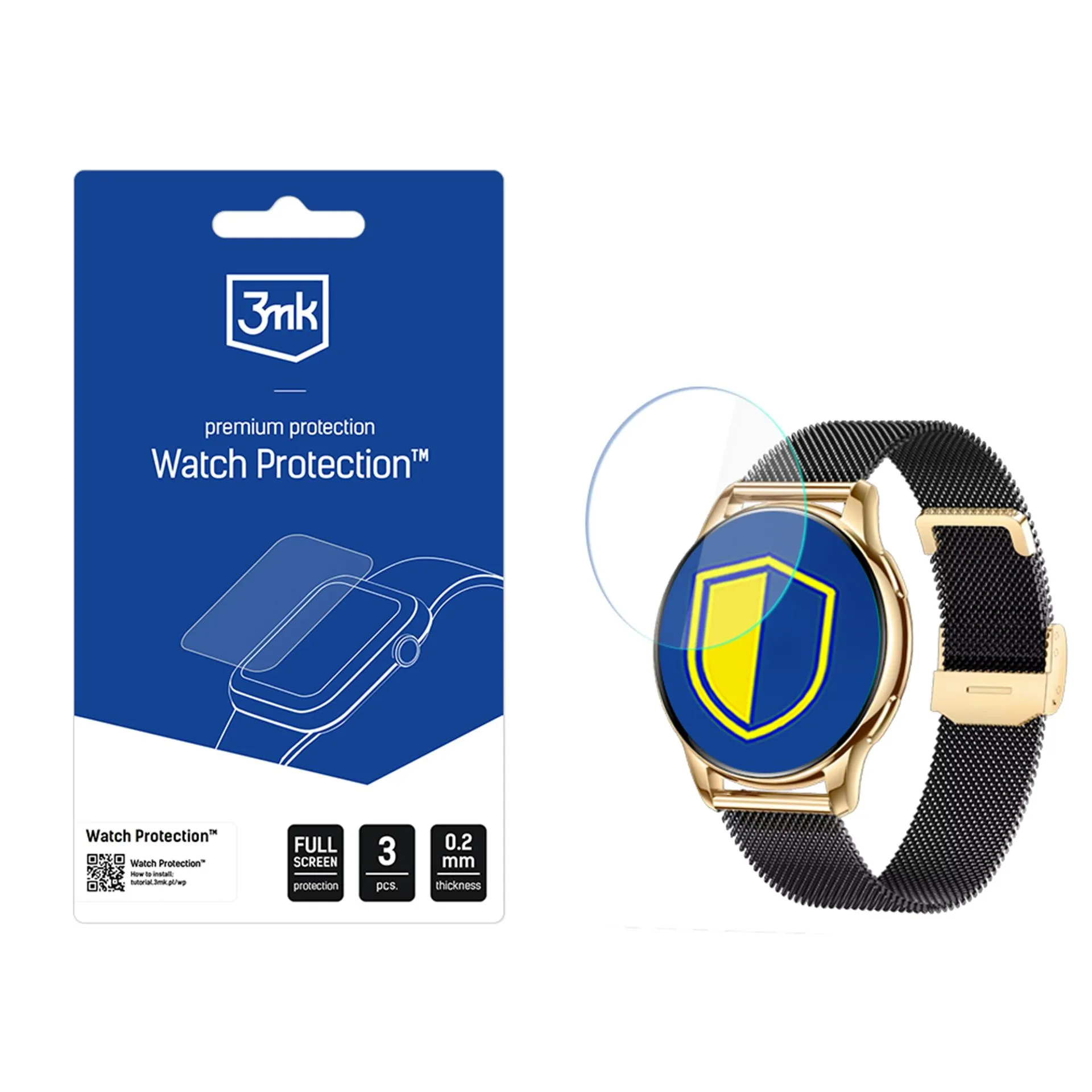 Ochranná fólie na displej chytrých hodinek Rubicon RNCF30 - 3mk Watch Protection