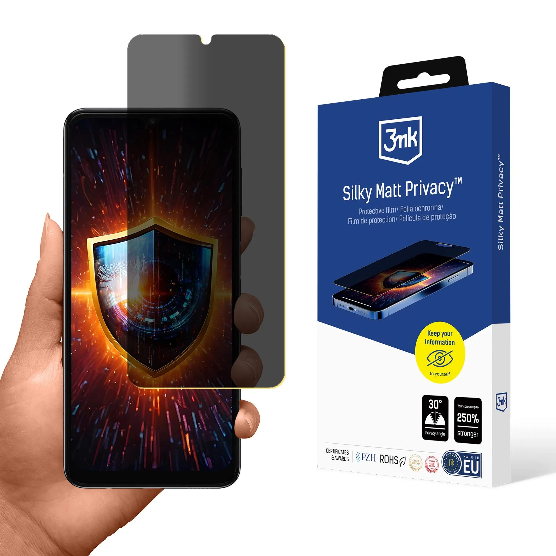 Fólie pro soukromí na Samsung Galaxy A04s - 3mk Silky Matt Privacy