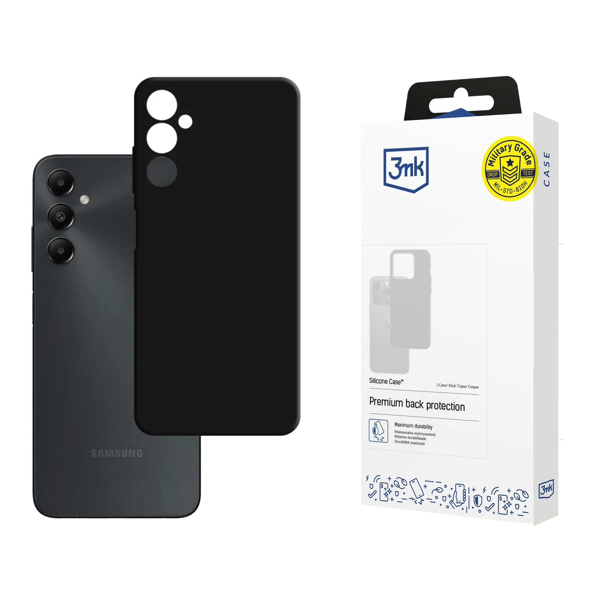 Pouzdro na Samsung Galaxy A05s - 3mk Silikonové pouzdro Černé