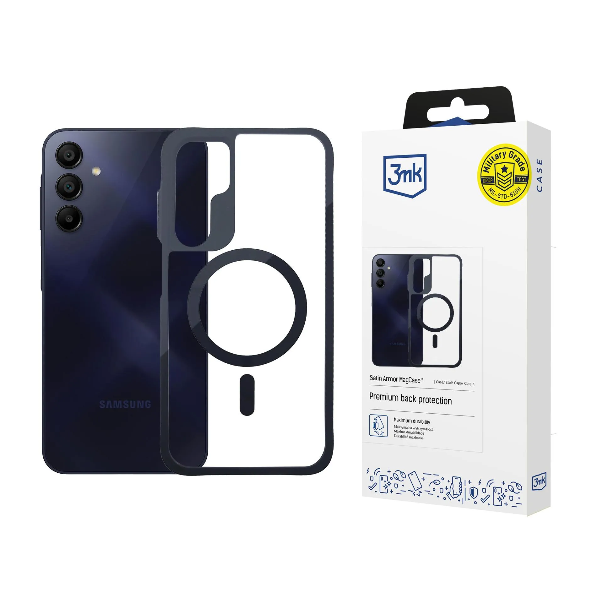 Pouzdro na Samsung Galaxy A15 5G - 3mk Satin Armor MagCase