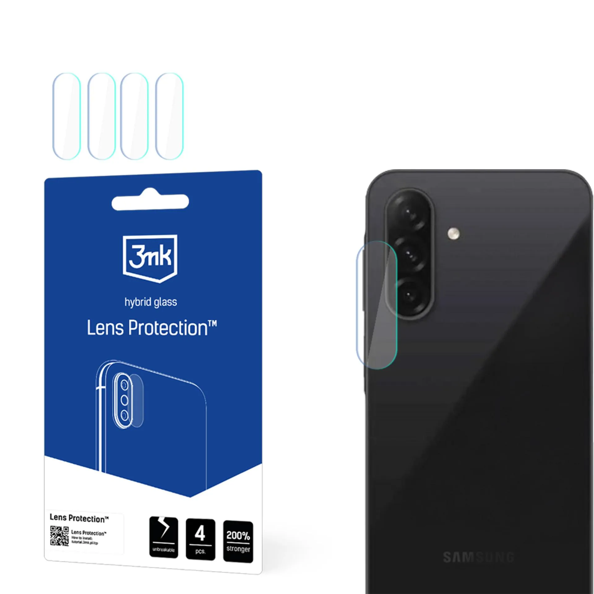 Sklo na objektiv fotoaparátu pro Samsung Galaxy A26 5G - 3mk Lens Protection