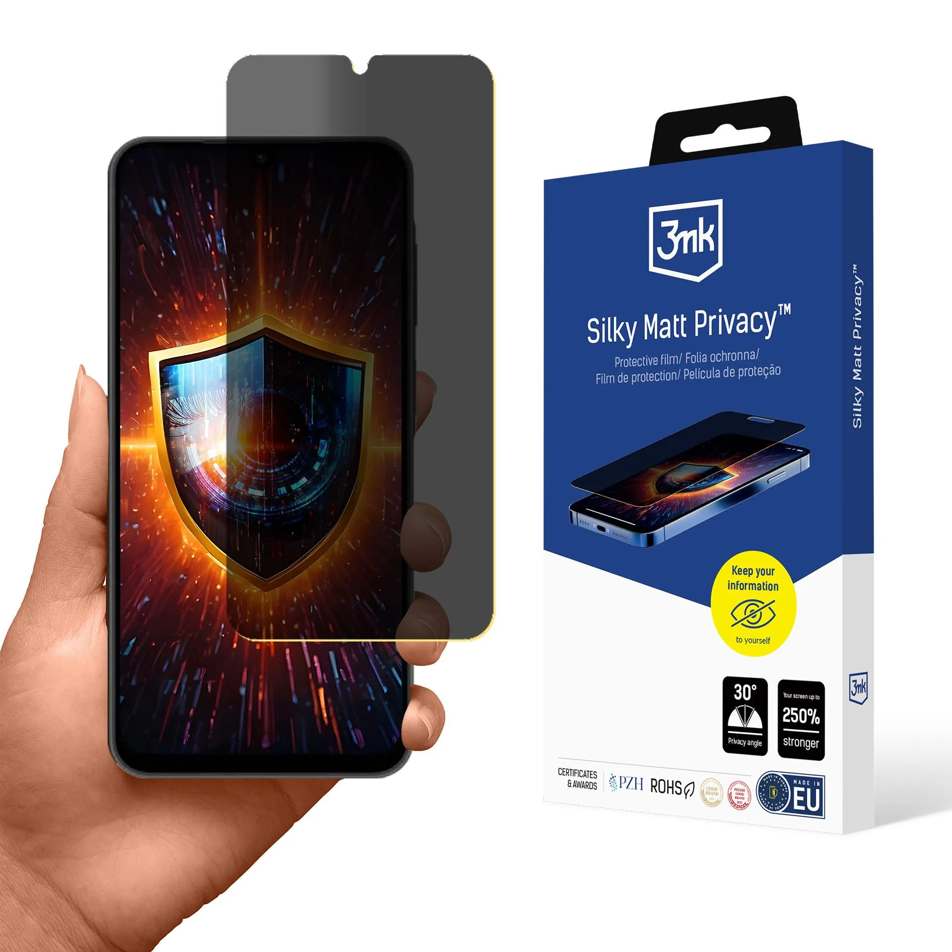 Fólie pro soukromí na Samsung Galaxy A26 5G - 3mk Silky Matt Privacy