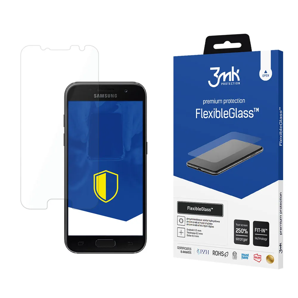 Nerozbitné hybridní sklo na Samsung Galaxy A3 2017 - 3mk FlexibleGlass™