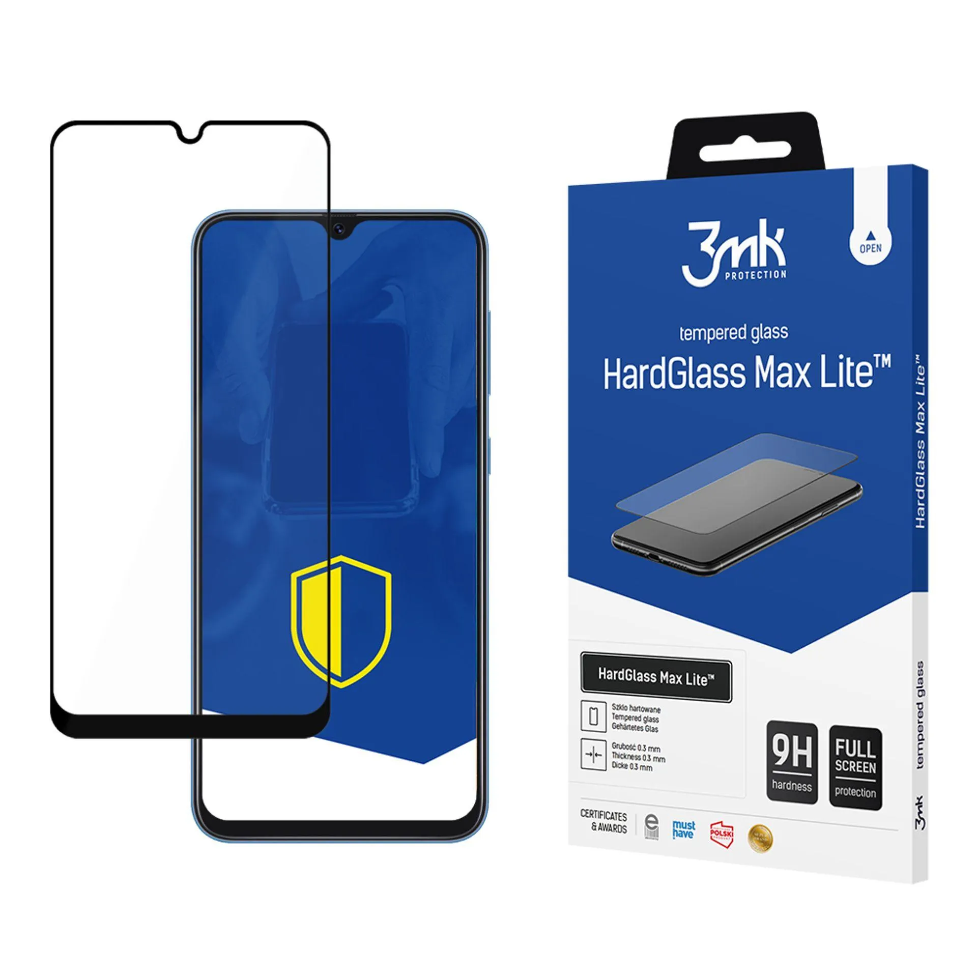 Tvrzené sklo na Samsung Galaxy A30 - 3mk HardGlass Max Lite