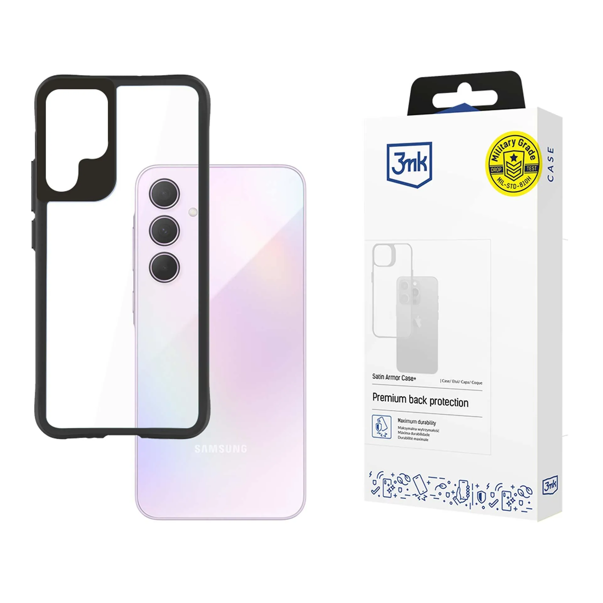 Pouzdro na Samsung Galaxy A35 5G - 3mk Satin Armor Case+