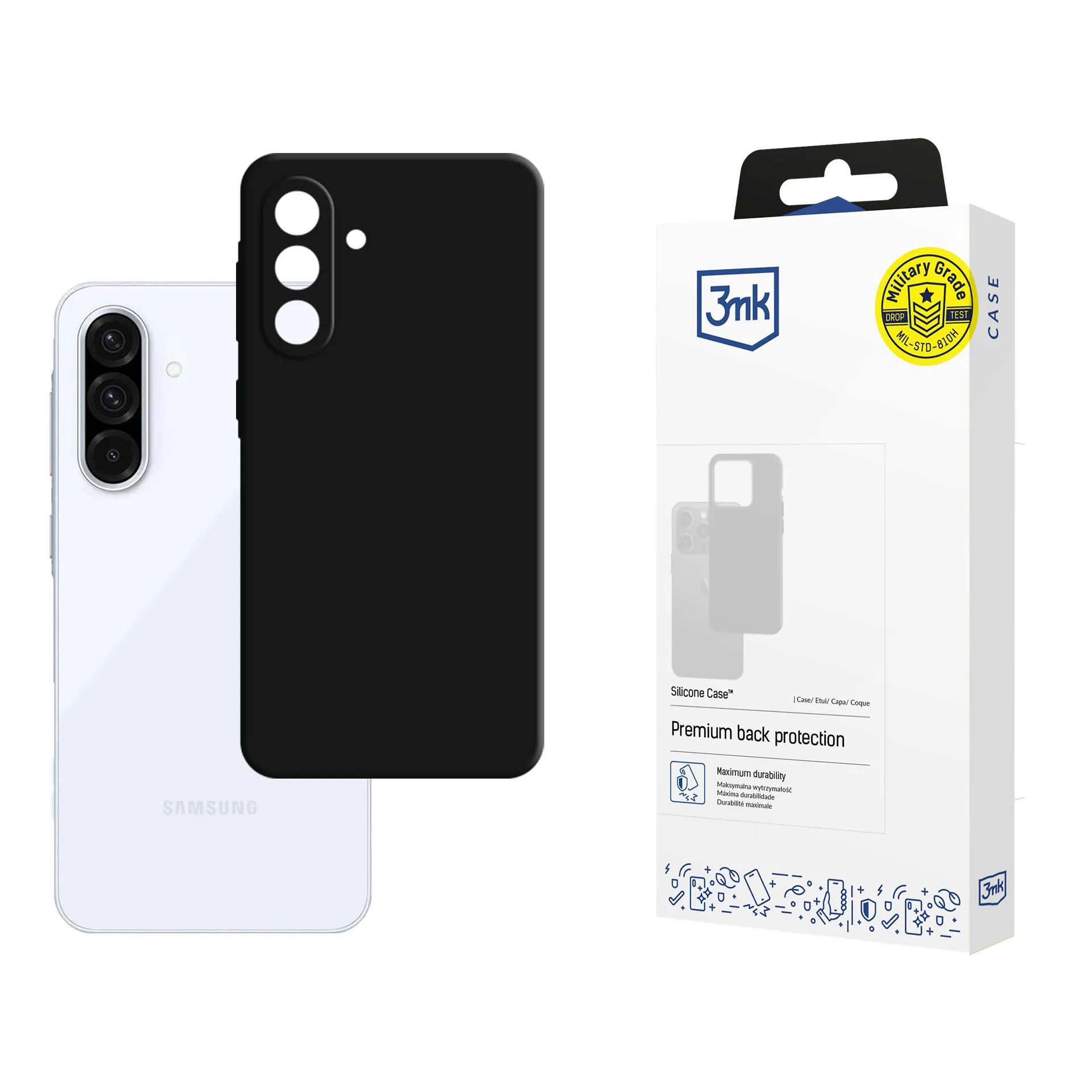 Pouzdro na Samsung Galaxy A36 5G - 3mk Silikonové pouzdro Černé