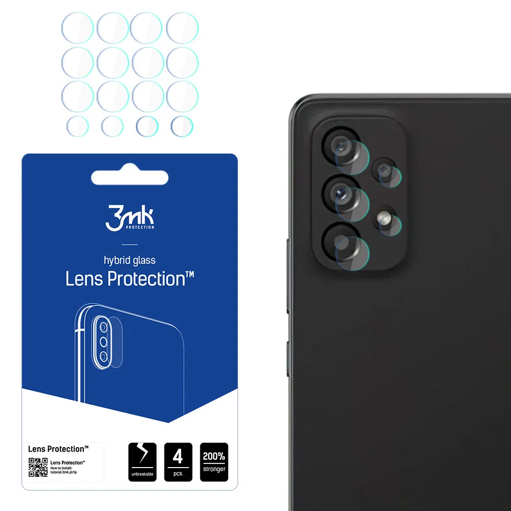 Sklo na objektiv fotoaparátu pro Samsung Galaxy A53 5G - 3mk Lens Protection