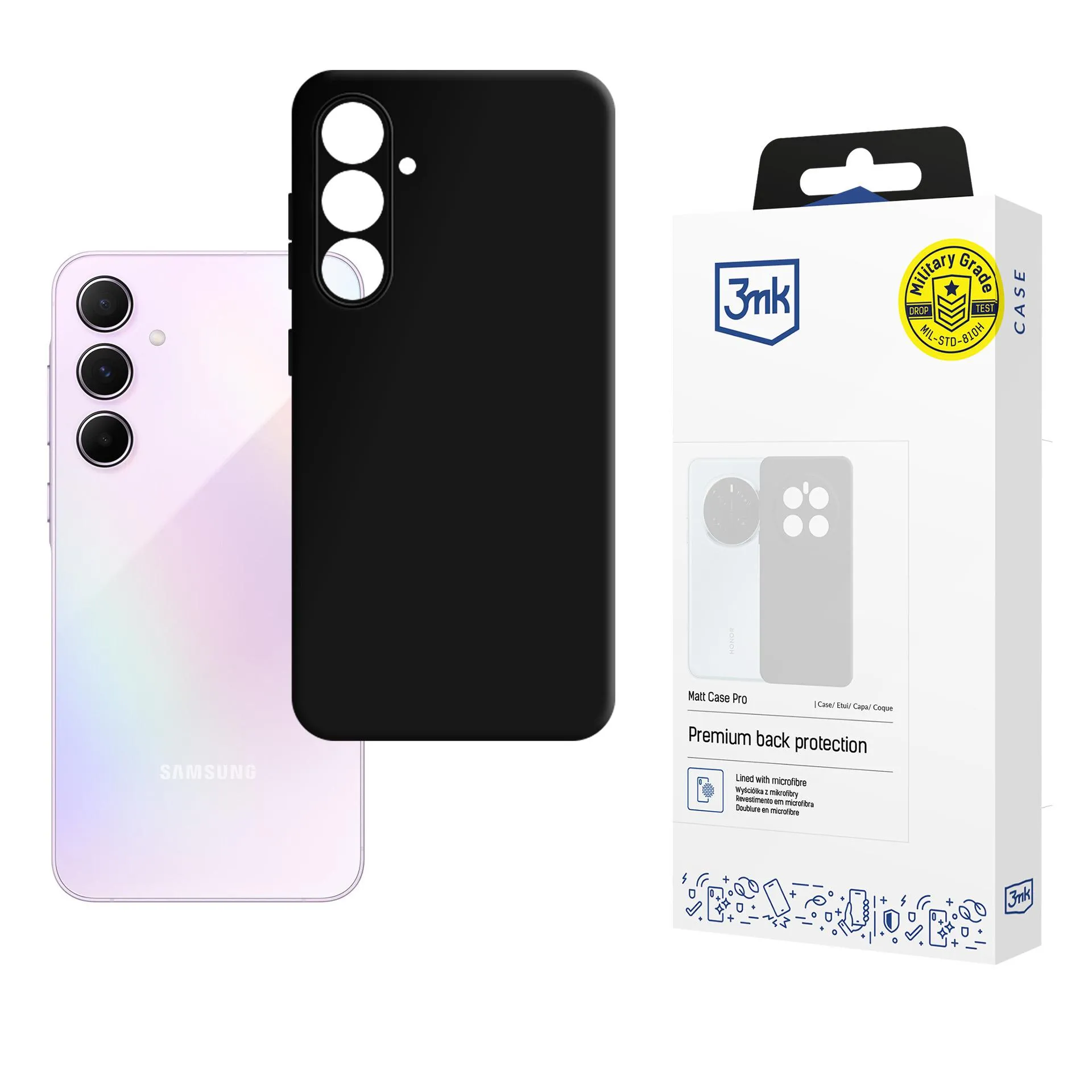 Pouzdro na Samsung Galaxy A55 5G - 3mk Matt Case Black