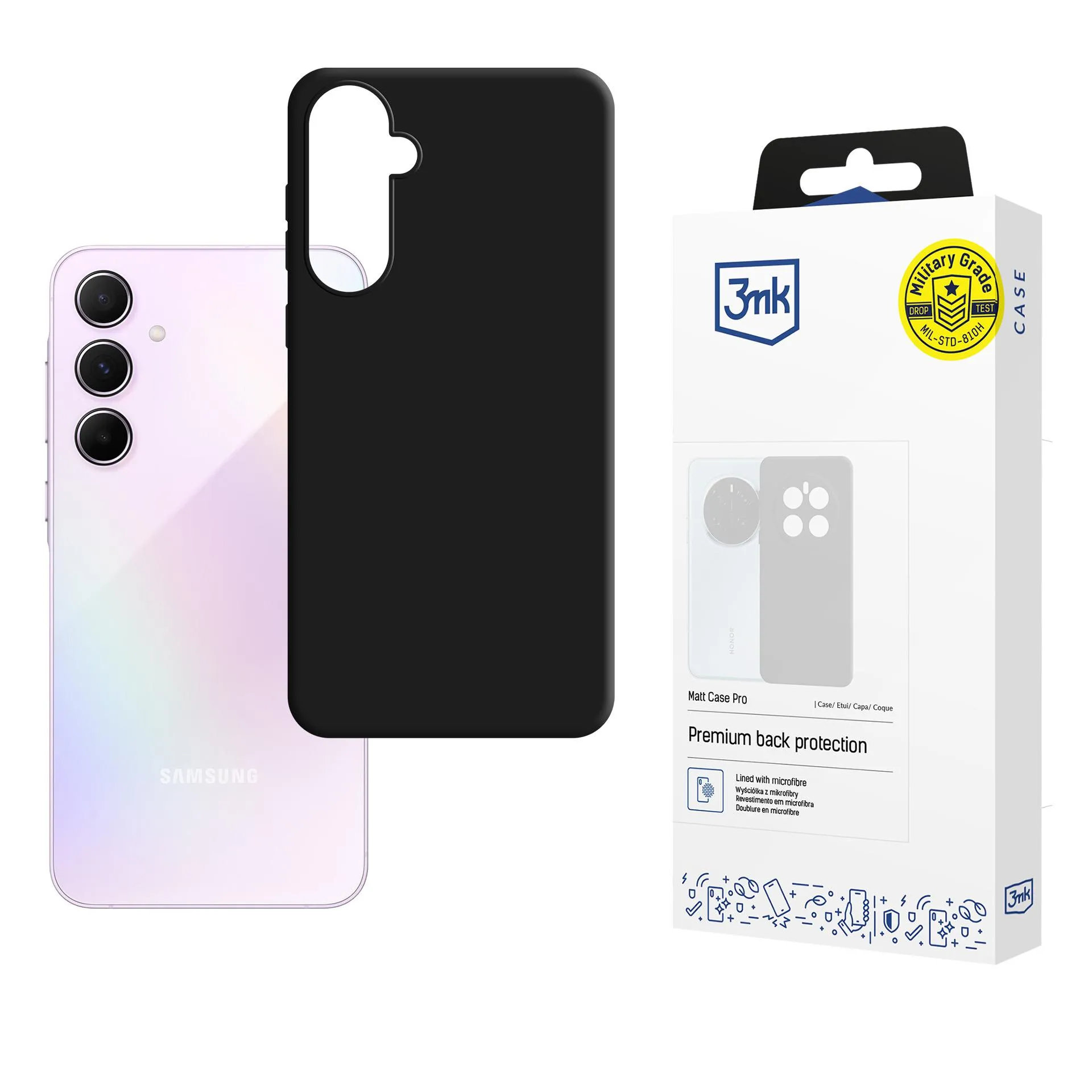 Pouzdro na Samsung Galaxy A56 5G - 3mk Matt Case Black