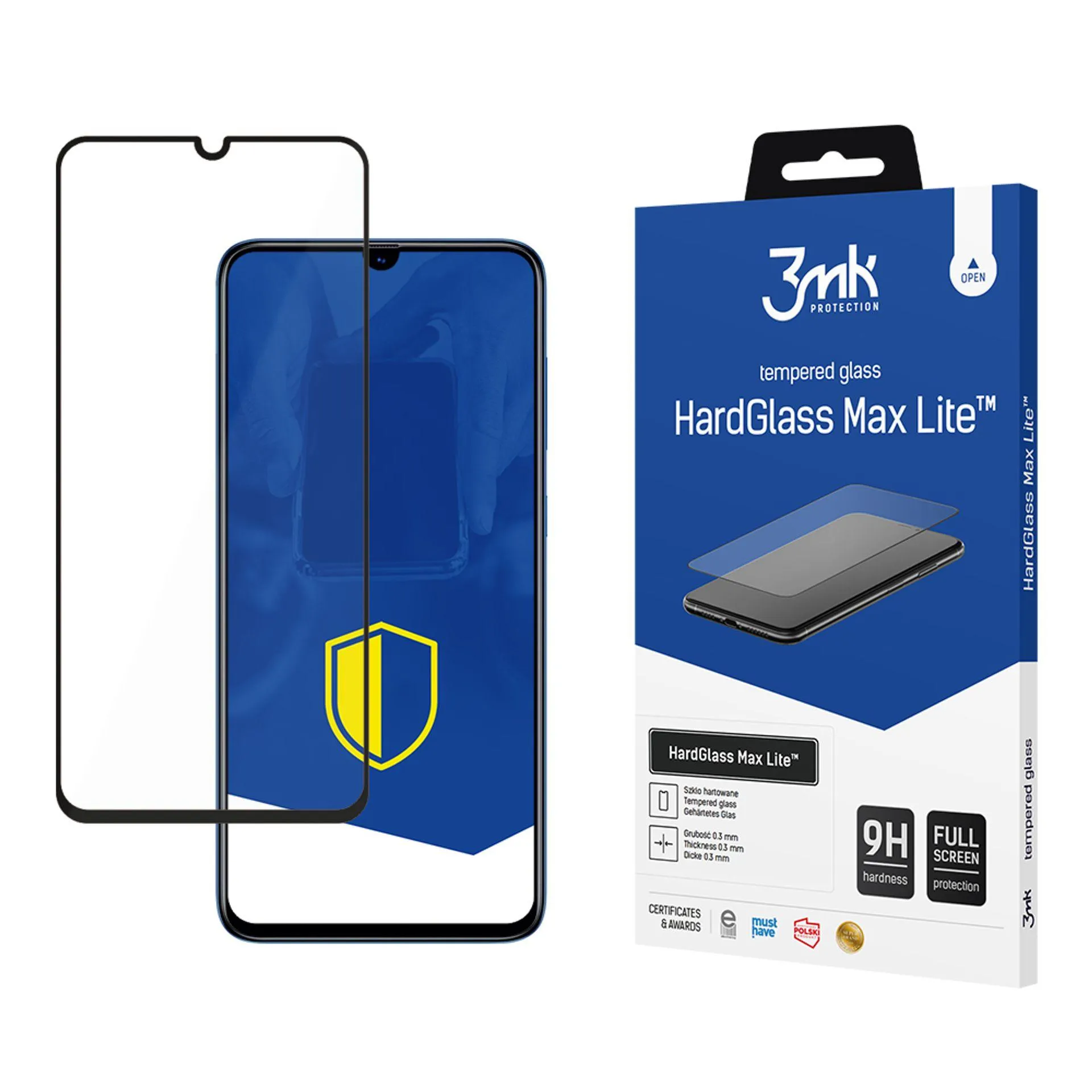 Tvrzené sklo na Samsung Galaxy A70 - 3mk HardGlass Max Lite