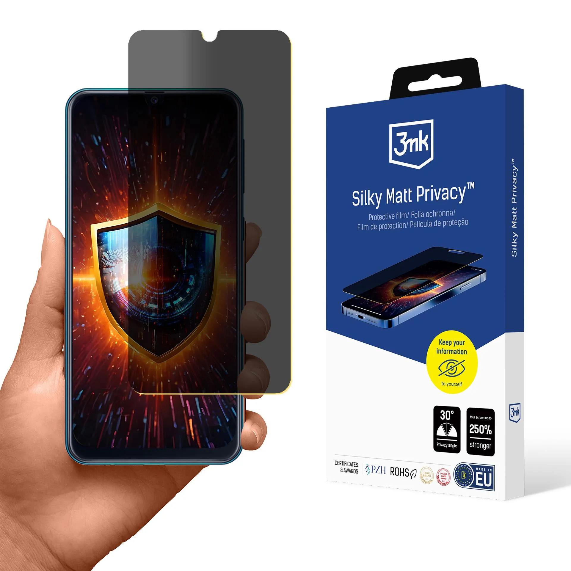 Fólie pro soukromí na Samsung Galaxy M21 - 3mk Silky Matt Privacy