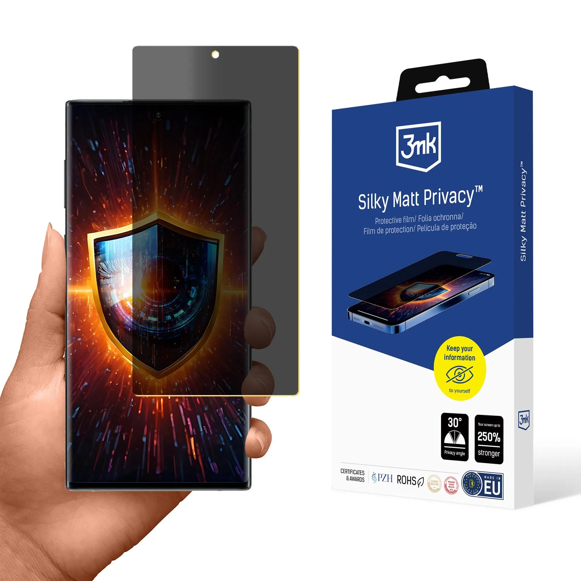 Fólie pro soukromí na Samsung Galaxy Note 10 - 3mk Silky Matt Privacy