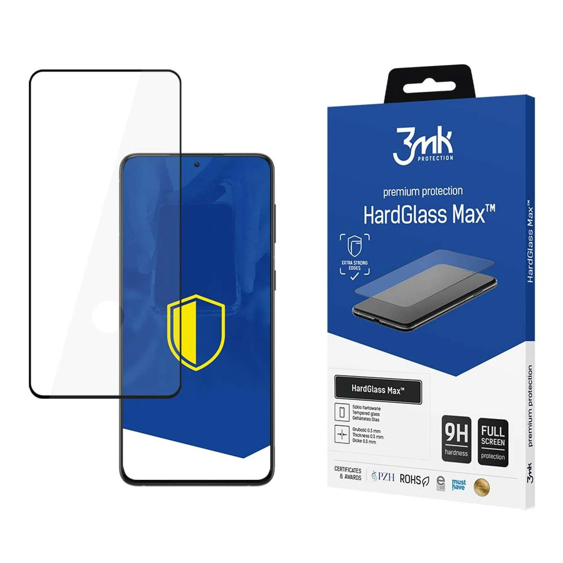 Zpevněné tvrzené sklo na Samsung Galaxy S21+ 5G - 3mk HardGlass Max