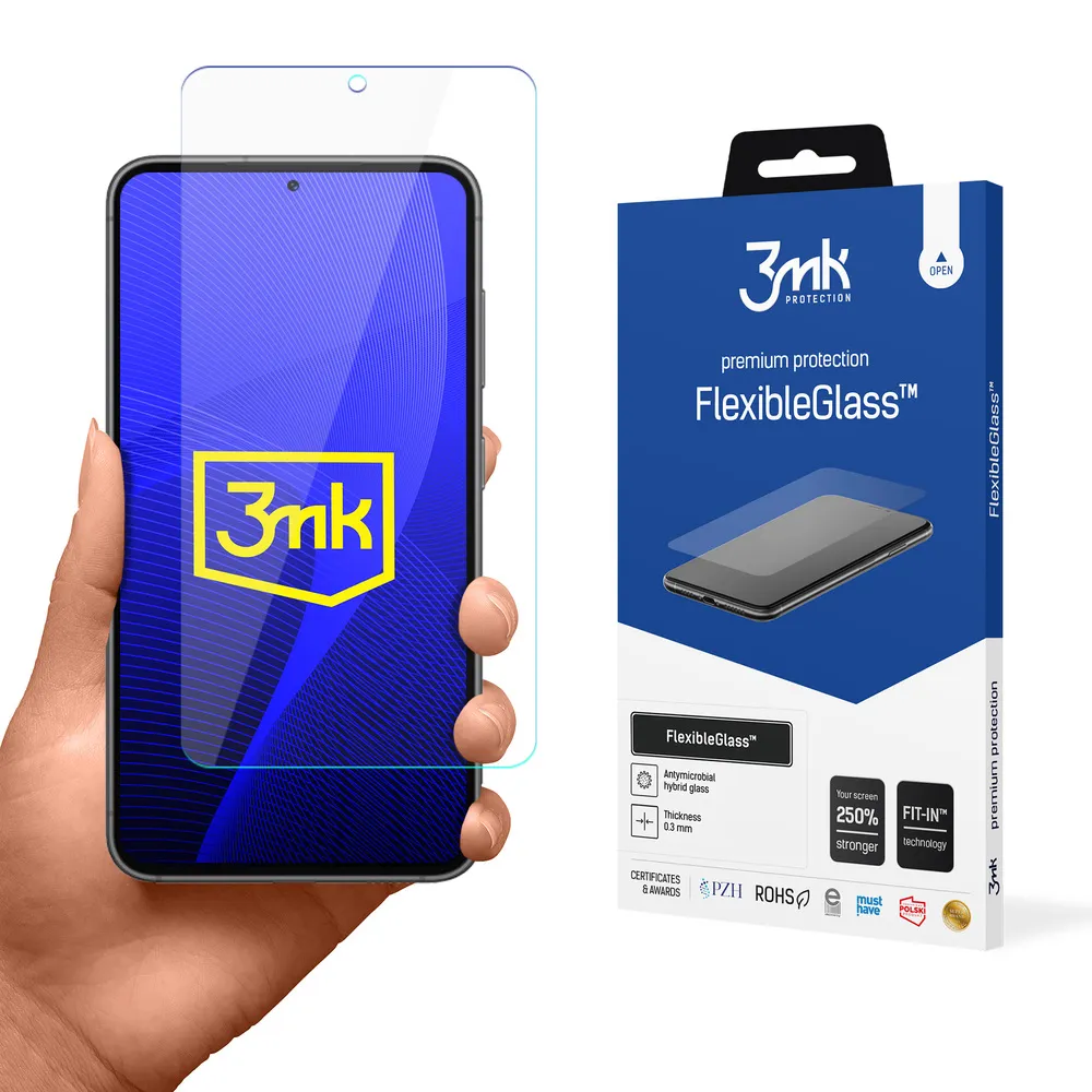 Hybridní nerozbitné sklo na Samsung Galaxy S23+ - 3mk FlexibleGlass™
