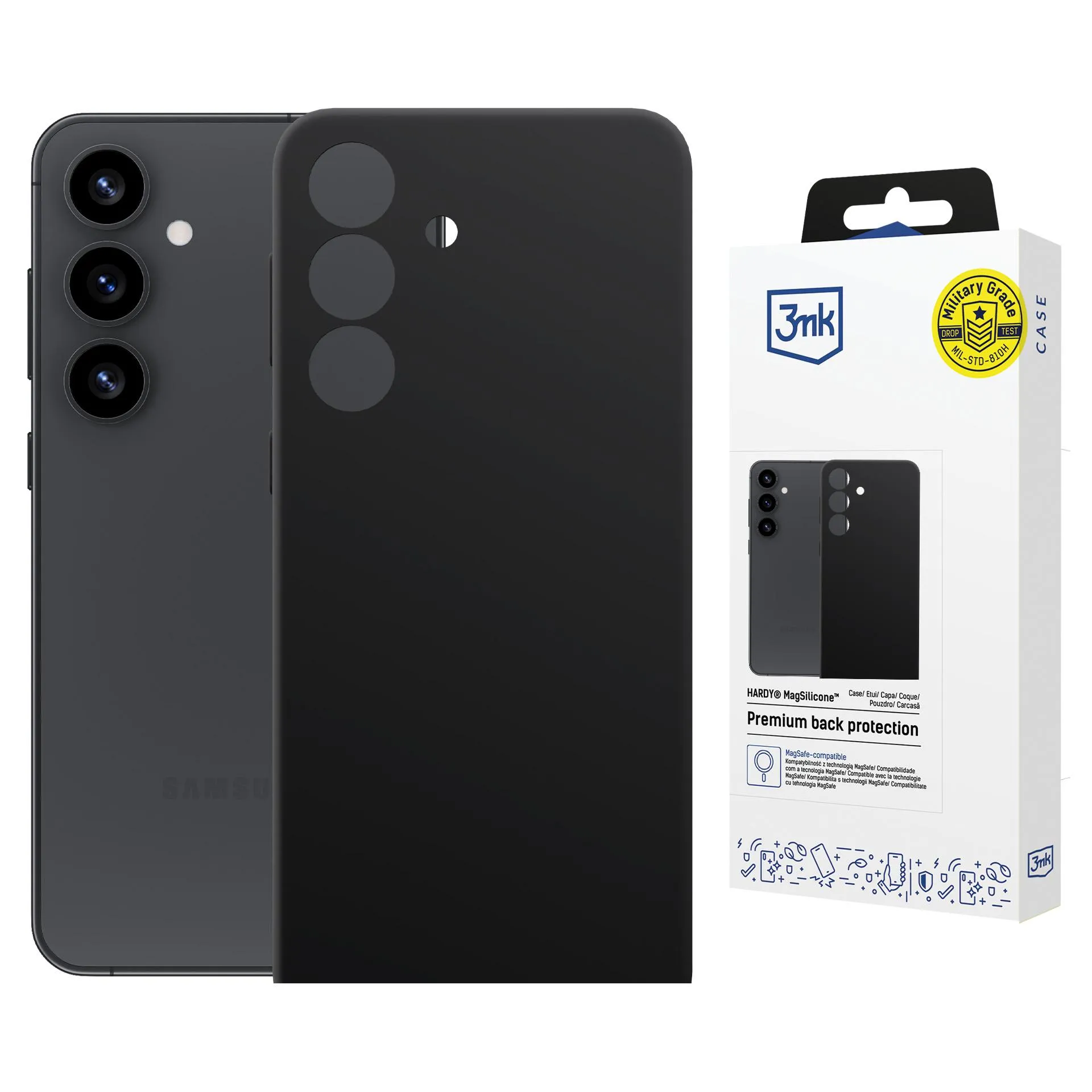 Pouzdro na Samsung Galaxy S24 - 3mk Hardy MagSilicone Černé