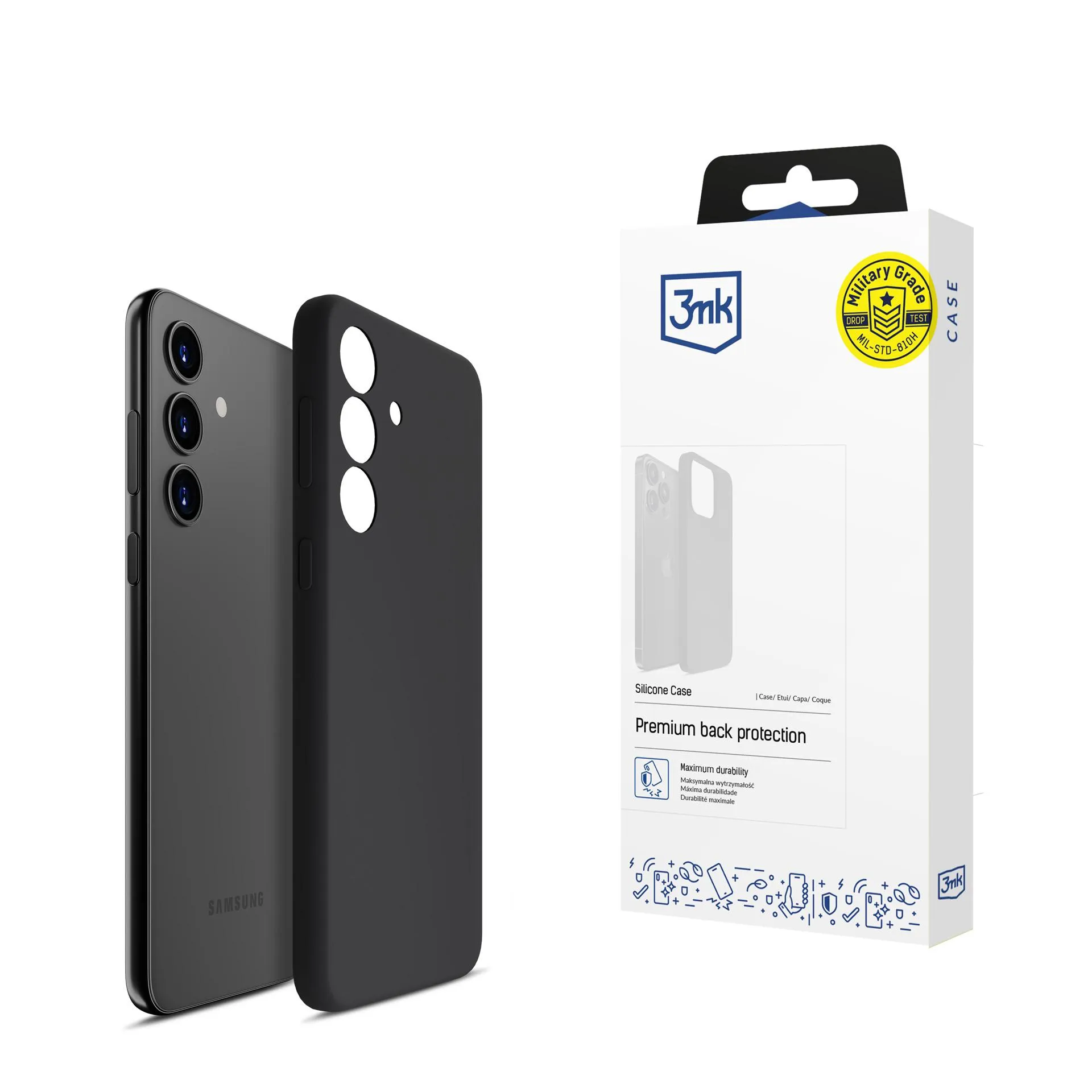 Pouzdro na Samsung Galaxy S24 - 3mk Silikonové pouzdro Černé