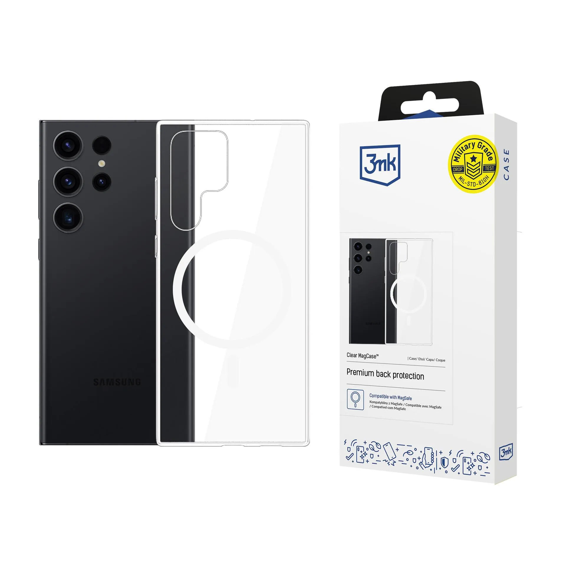 Pouzdro na Samsung Galaxy S24 Ultra - 3mk Clear MagCase