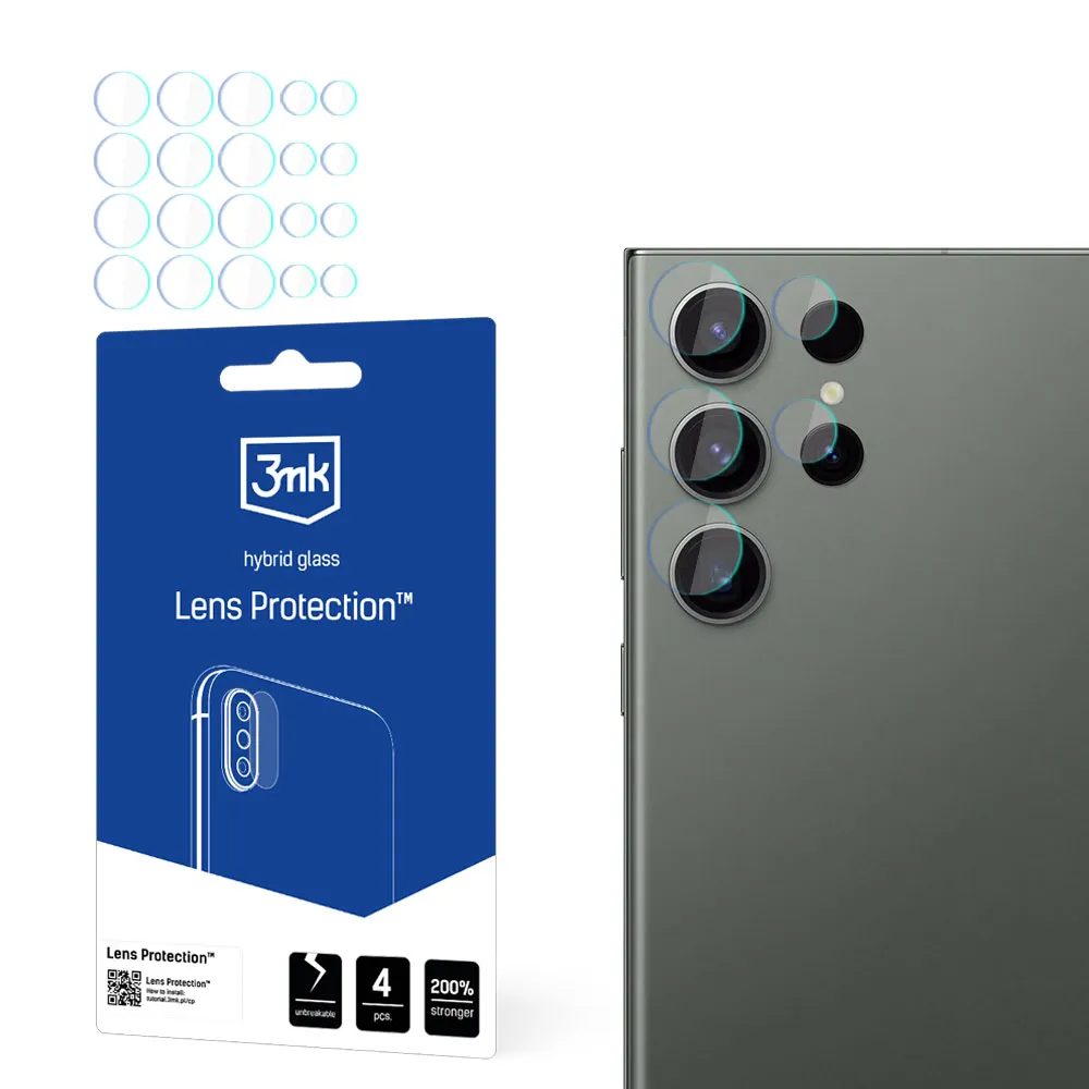 Sklo na objektiv fotoaparátu pro Samsung Galaxy S24 Ultra - 3mk Lens Protection