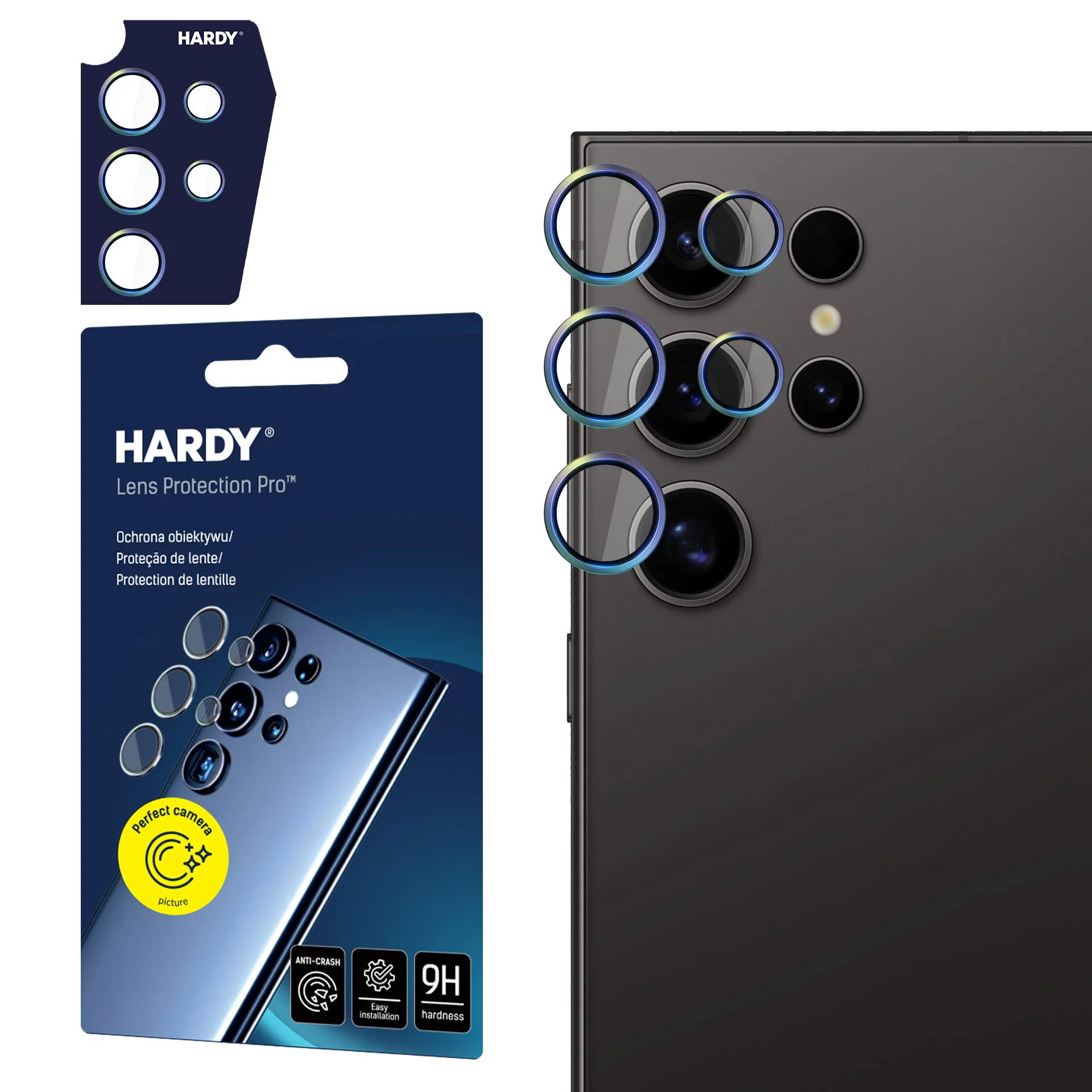 Ochrana objektivu na Apple iPhone 15 Pro - 3mk HARDY Lens Protection Pro